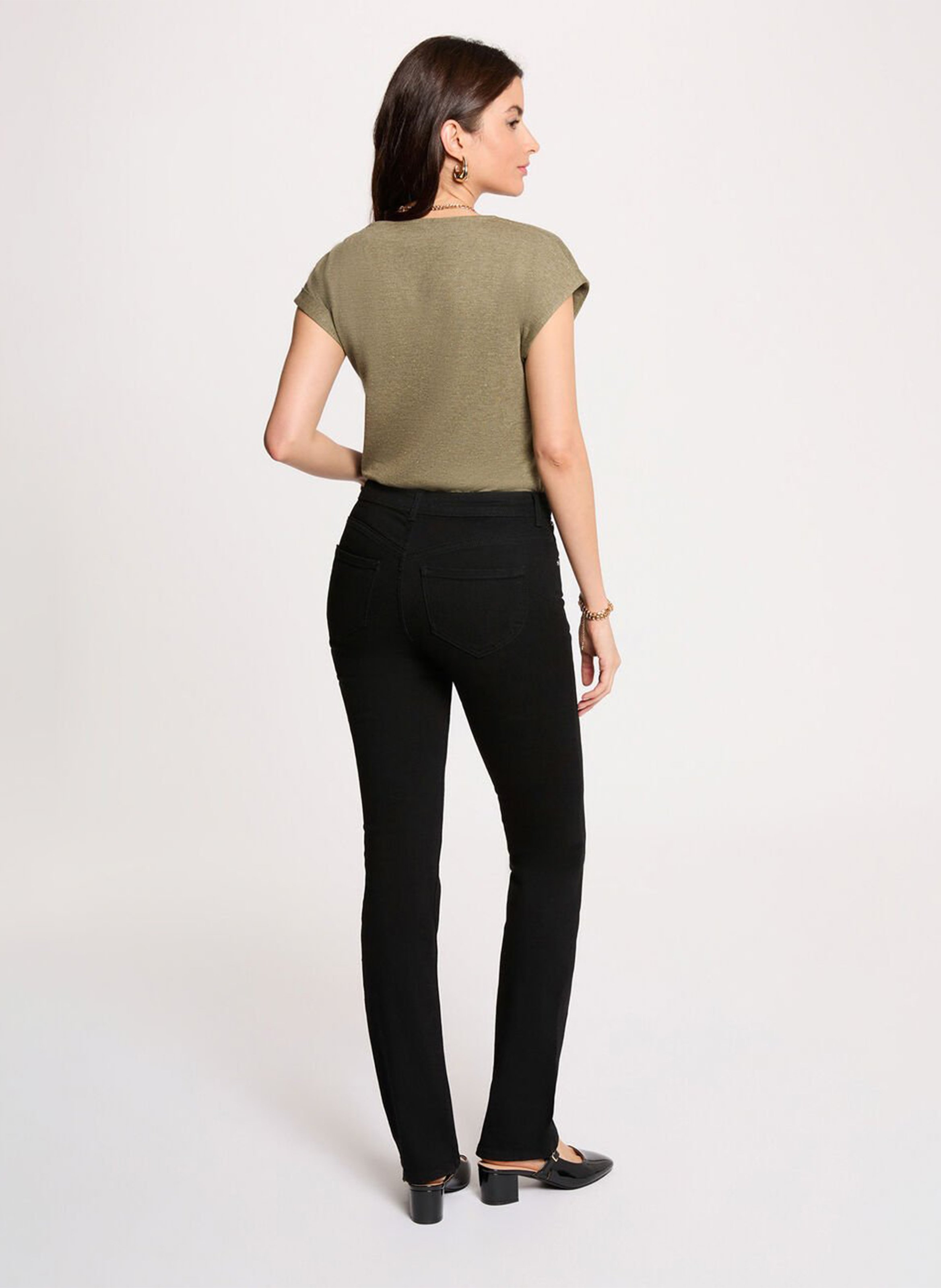 Straight fit short-sleeve t-shirt MORGAN Green