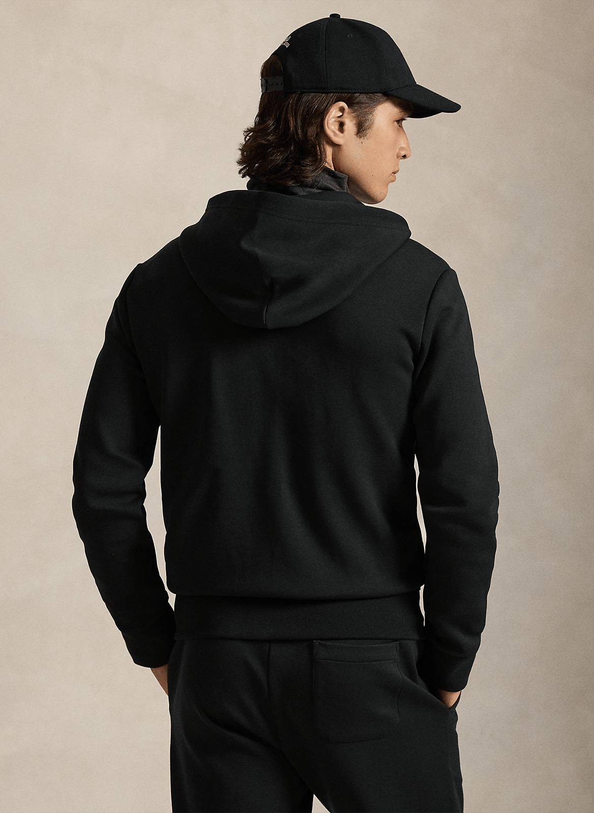 Sweat à capuche en coton mélangé POLO RALPH LAUREN Noir