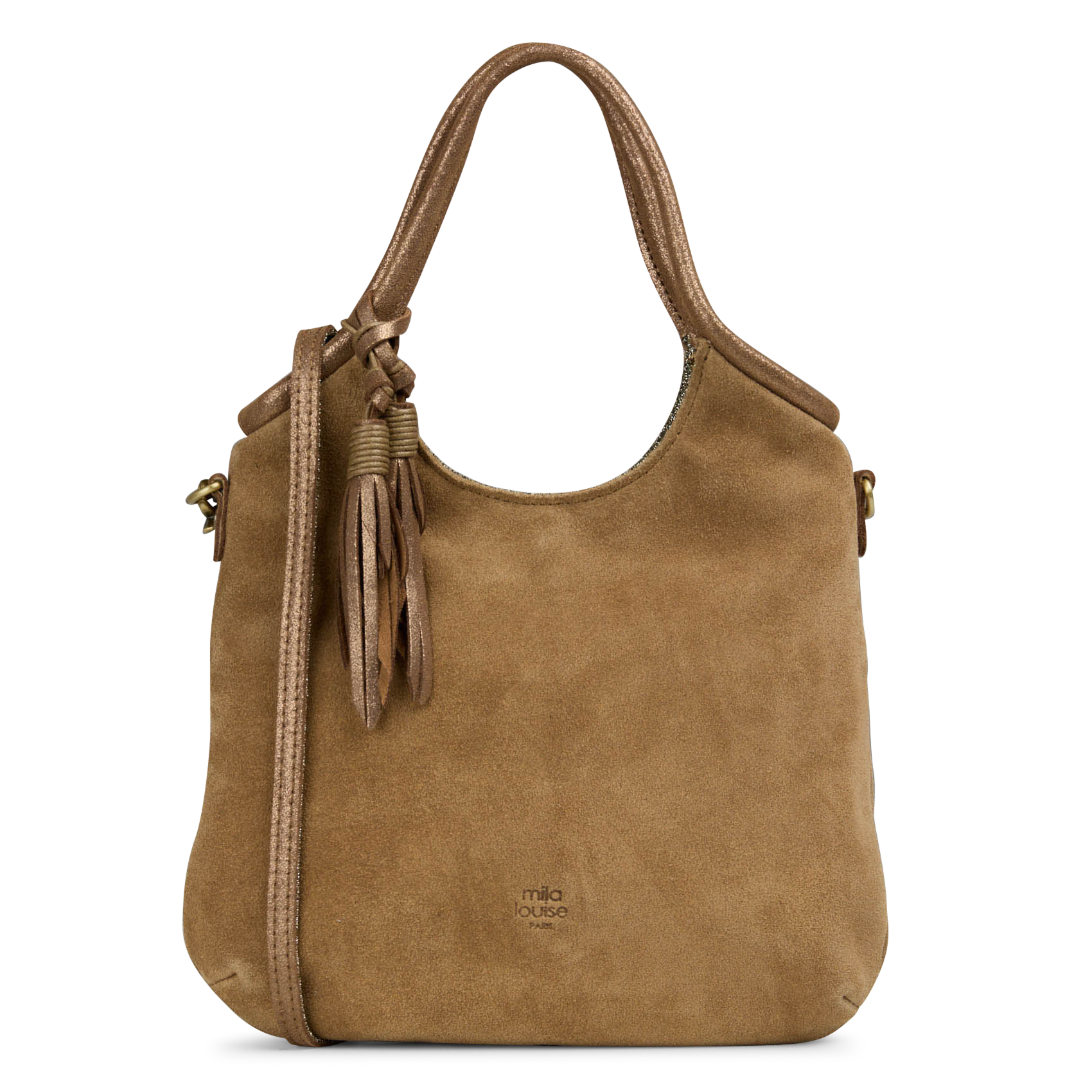 Sac à main en cuir velours  MILA LOUISE