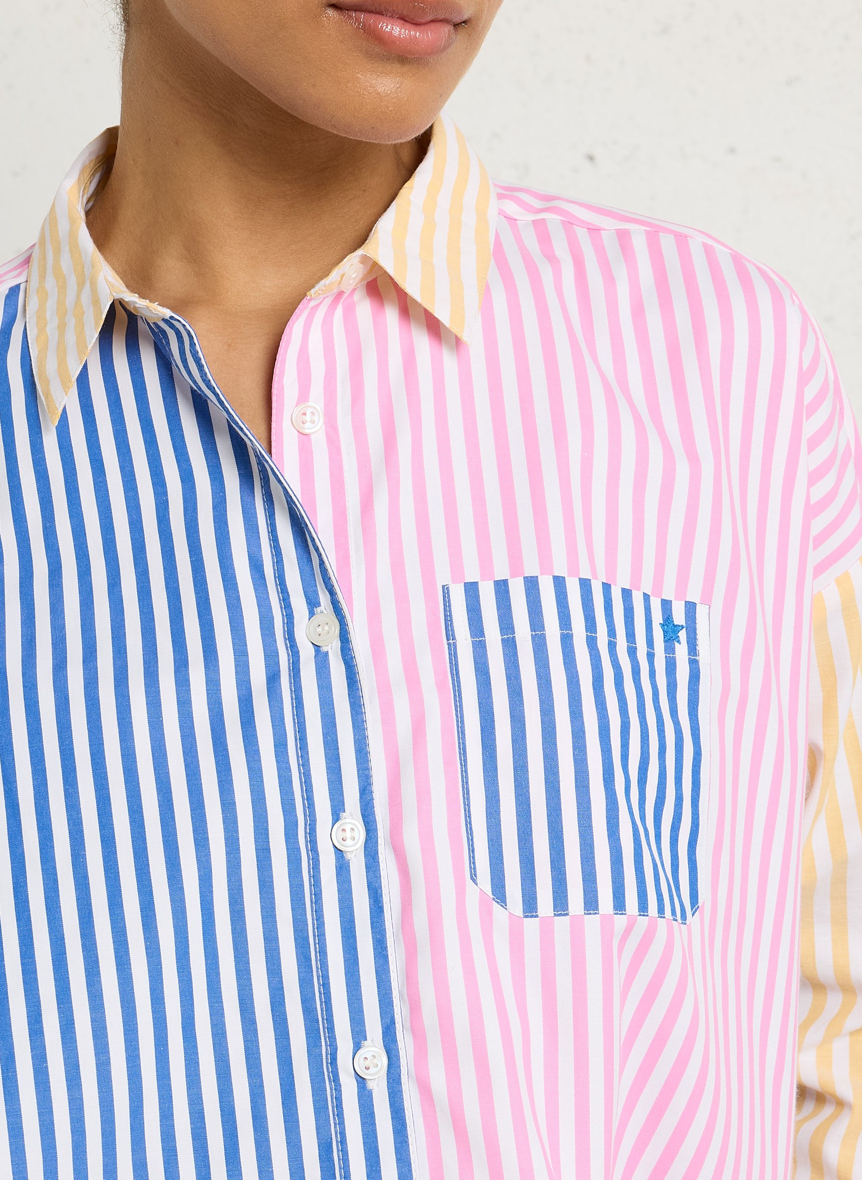 Classic Striped Straight-Cut Shirt LA PETITE ETOILE Multicolored