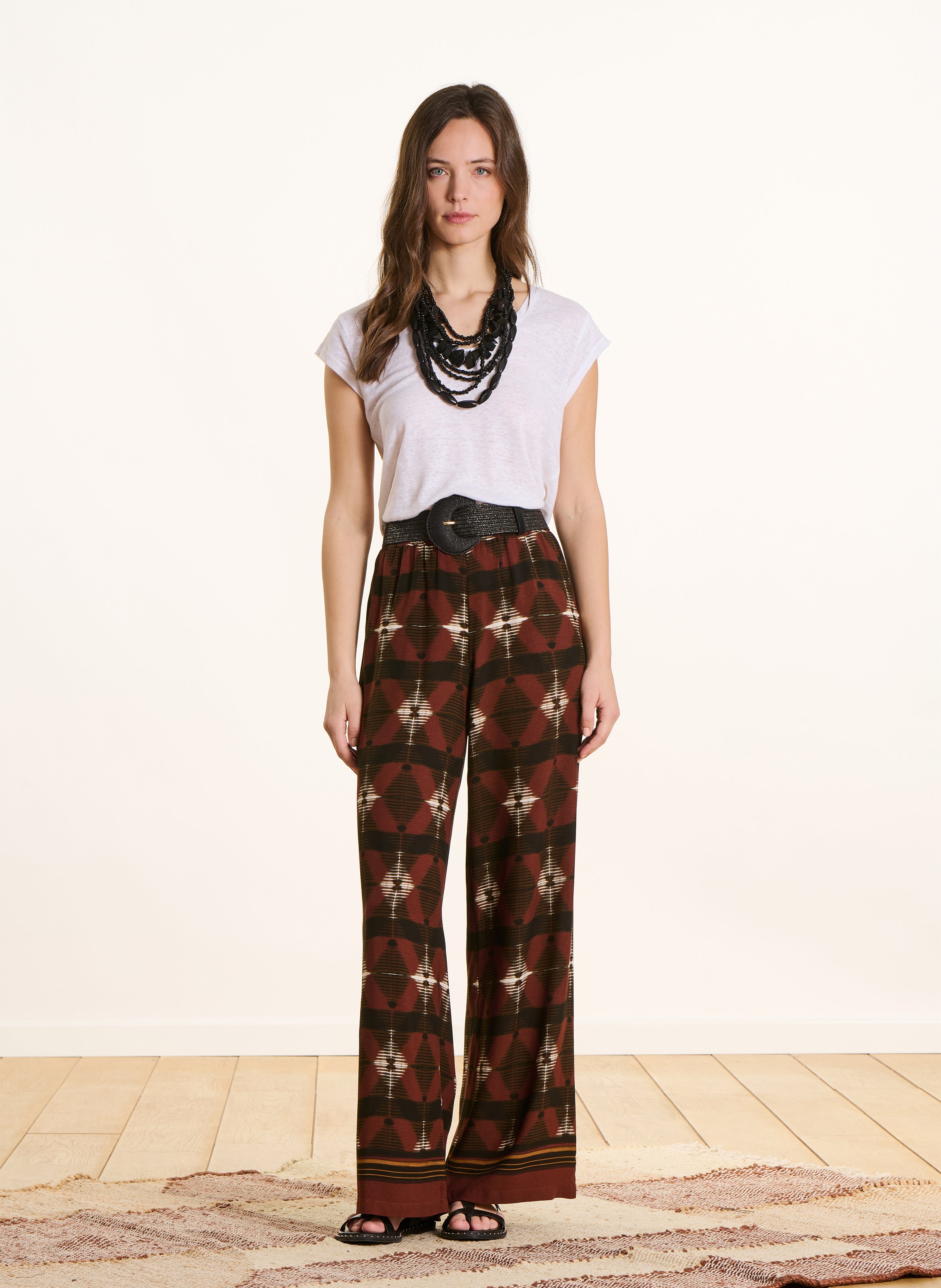 Coupe large imprimé LA FEE MARABOUTEE Marron