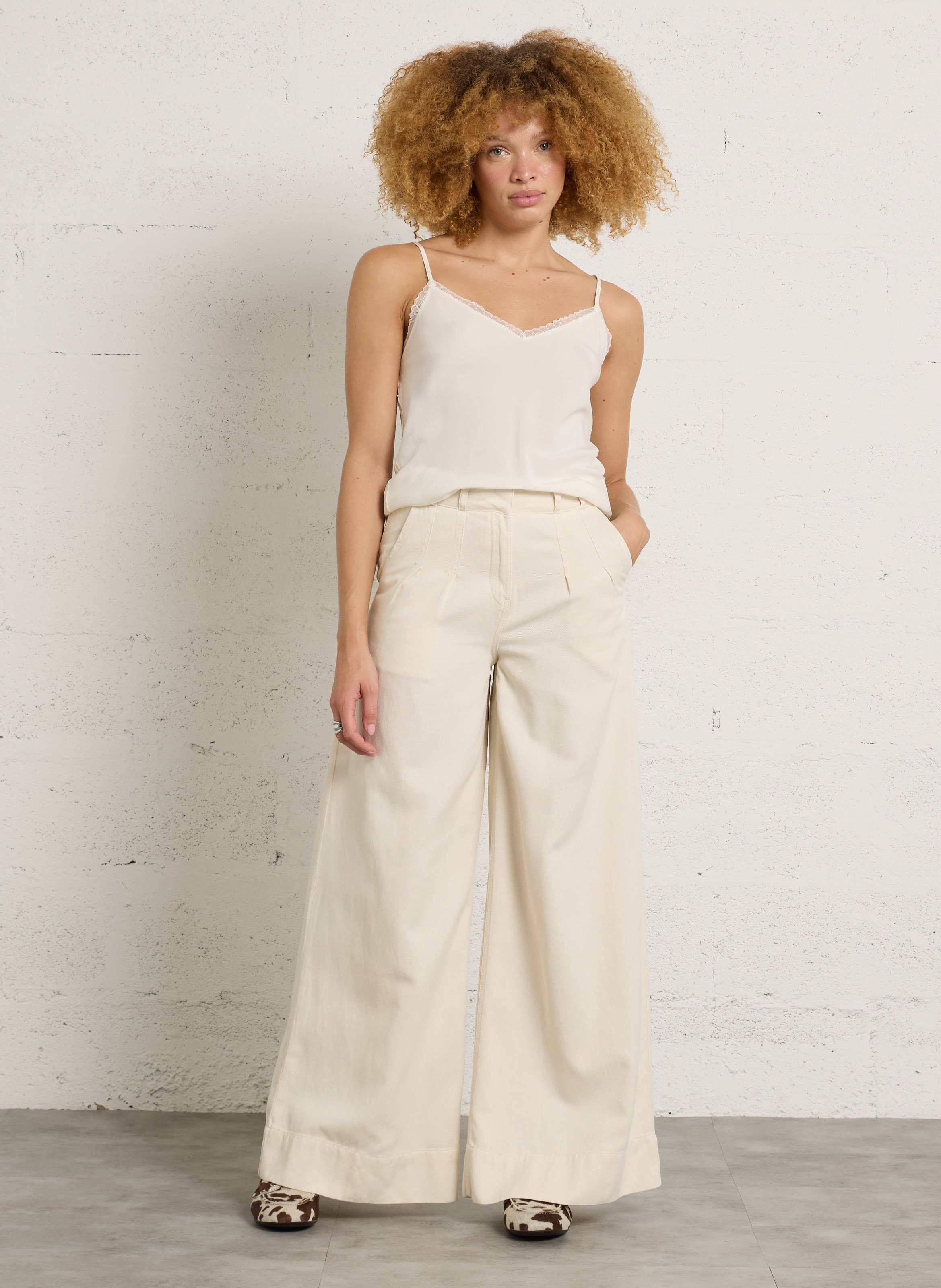 Silk camisole MAISON 123 Beige