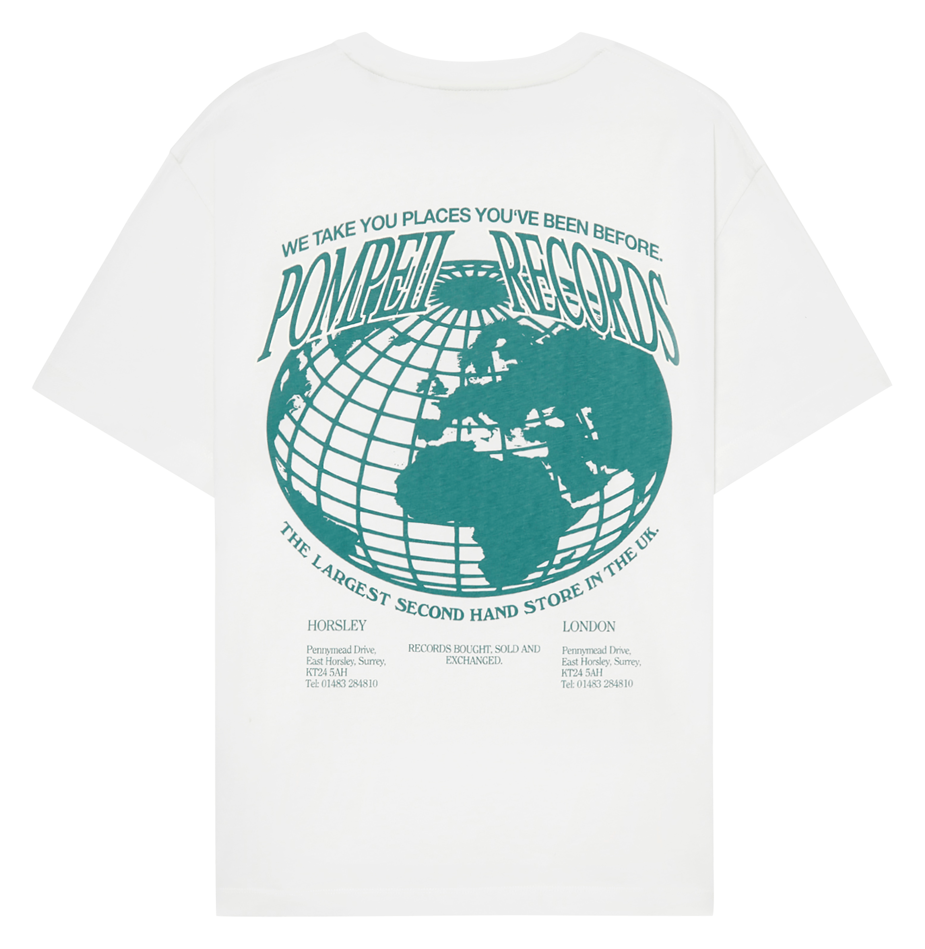 Round-neck printed T-shirt POMPEII White