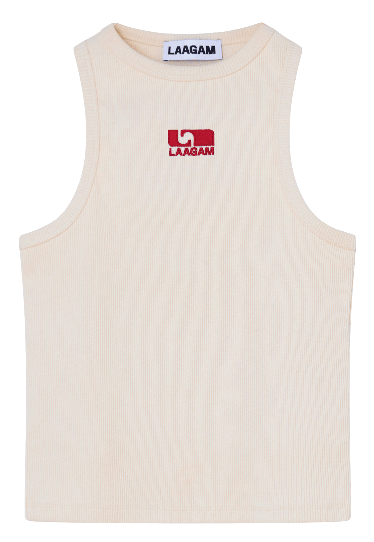 Rundhalsausschnitt-Tanktop mit Stickerei LAAGAM Weiss