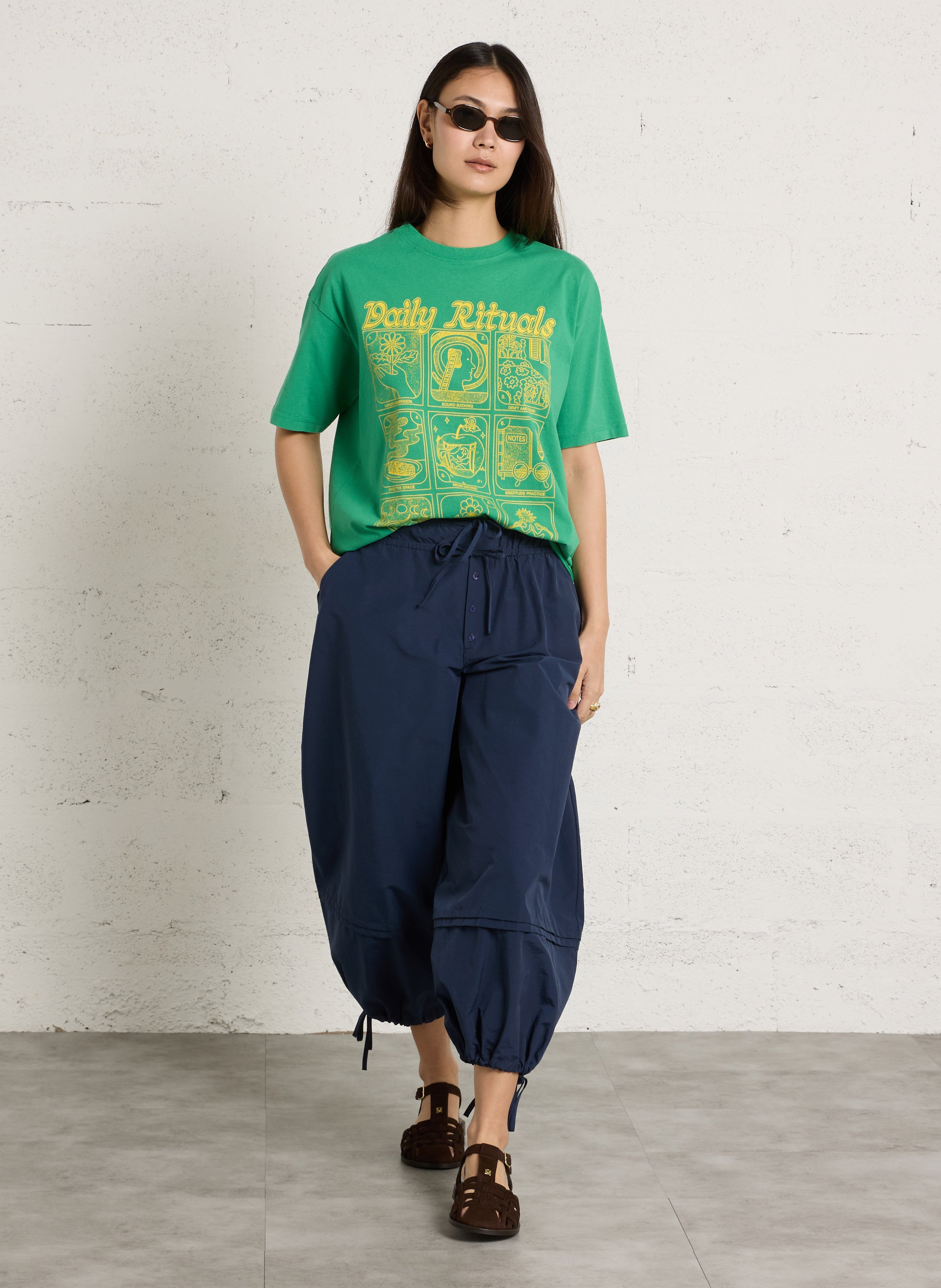 Sandales plates en cuir PETITE MENDIGOTE Marron