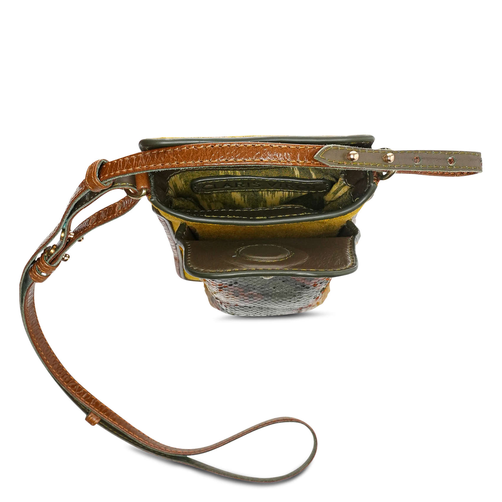 Handytasche aus Leder CLARIS VIROT Mehrfarbig