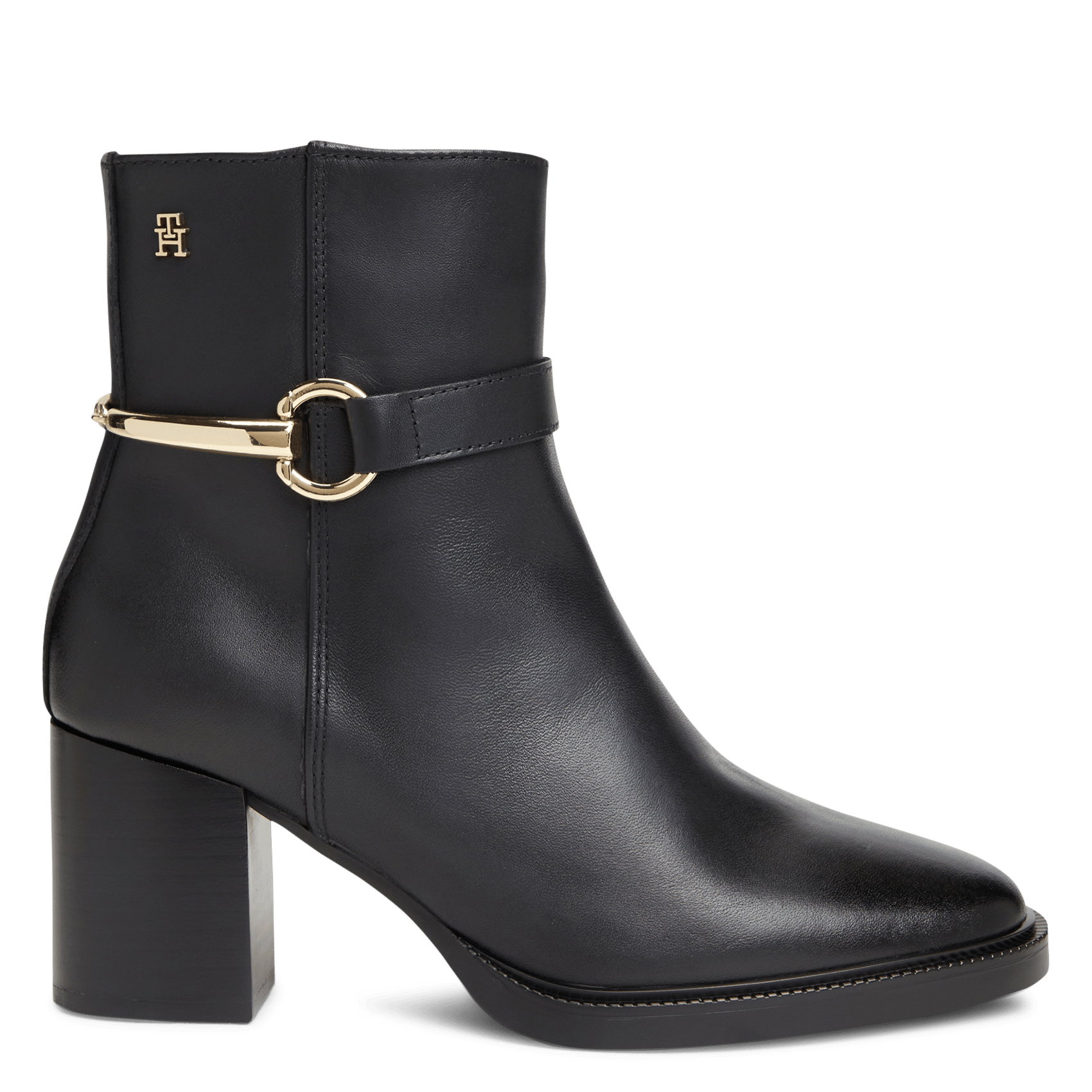 Rijlaarzen van leer TOMMY HILFIGER Zwart