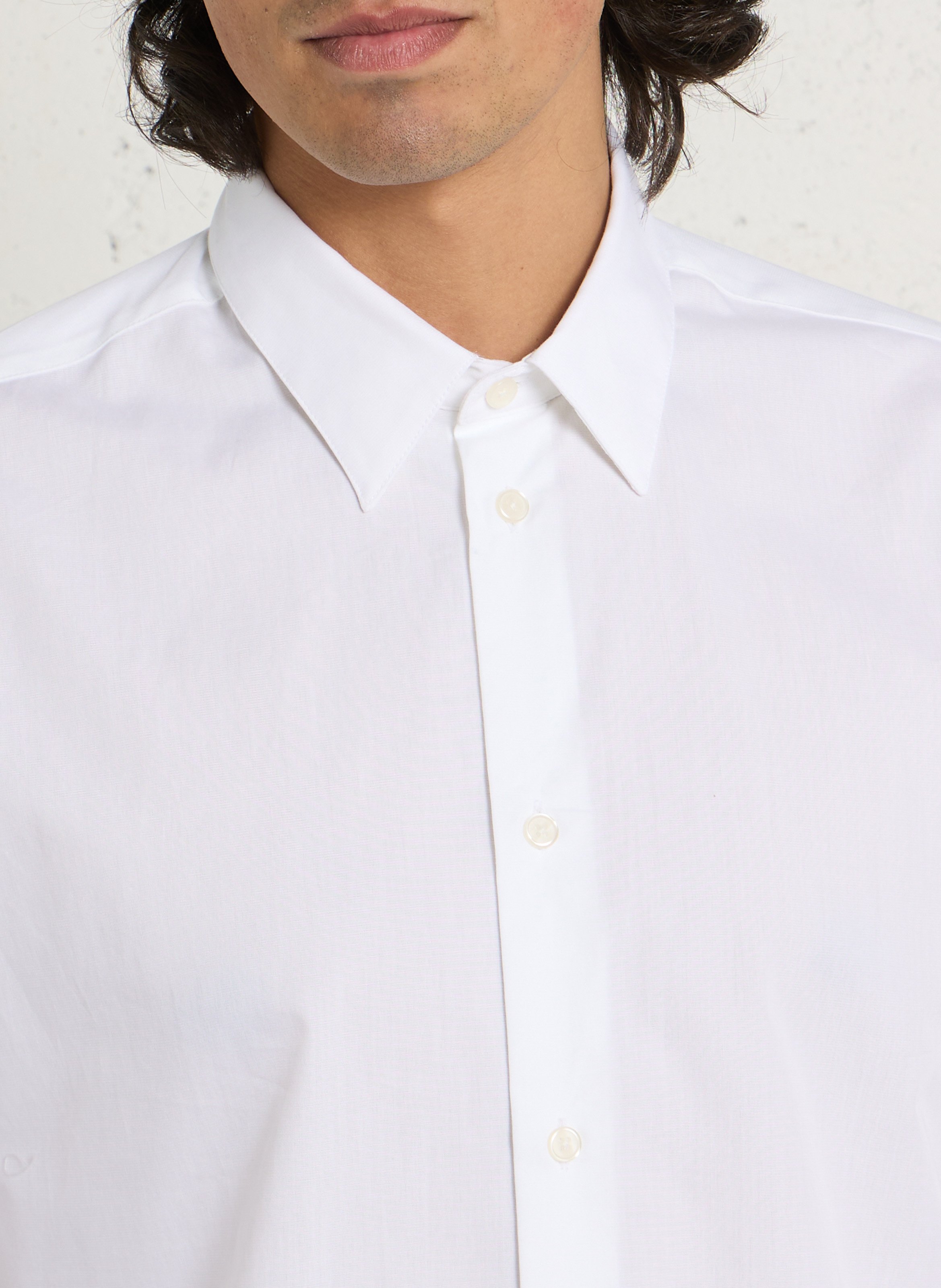 Slimfit-Hemd aus Baumwolle AU PRINTEMPS PARIS Weiss