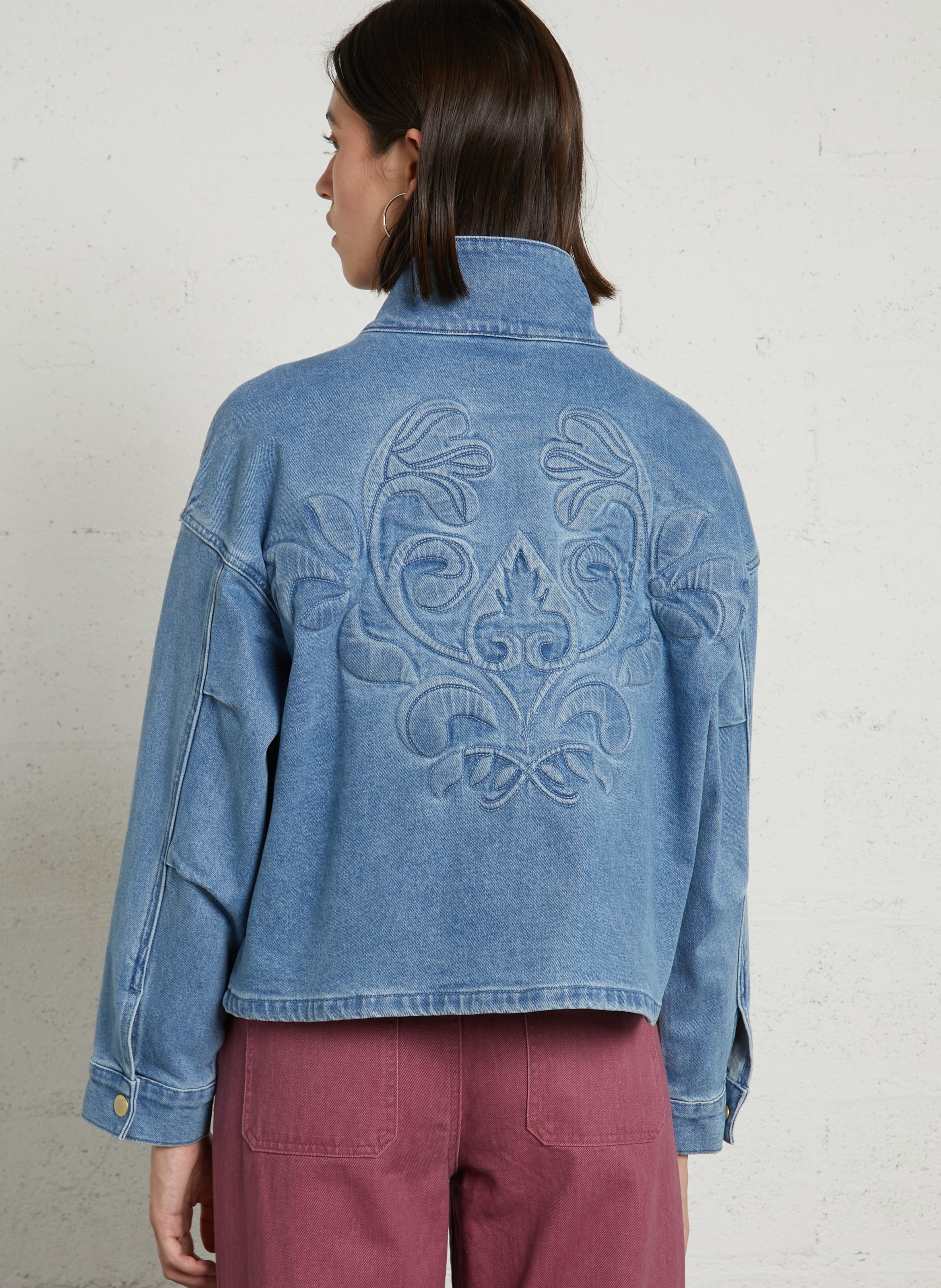 Oversized cotton blend jacket LA PETITE ETOILE Jean Stone