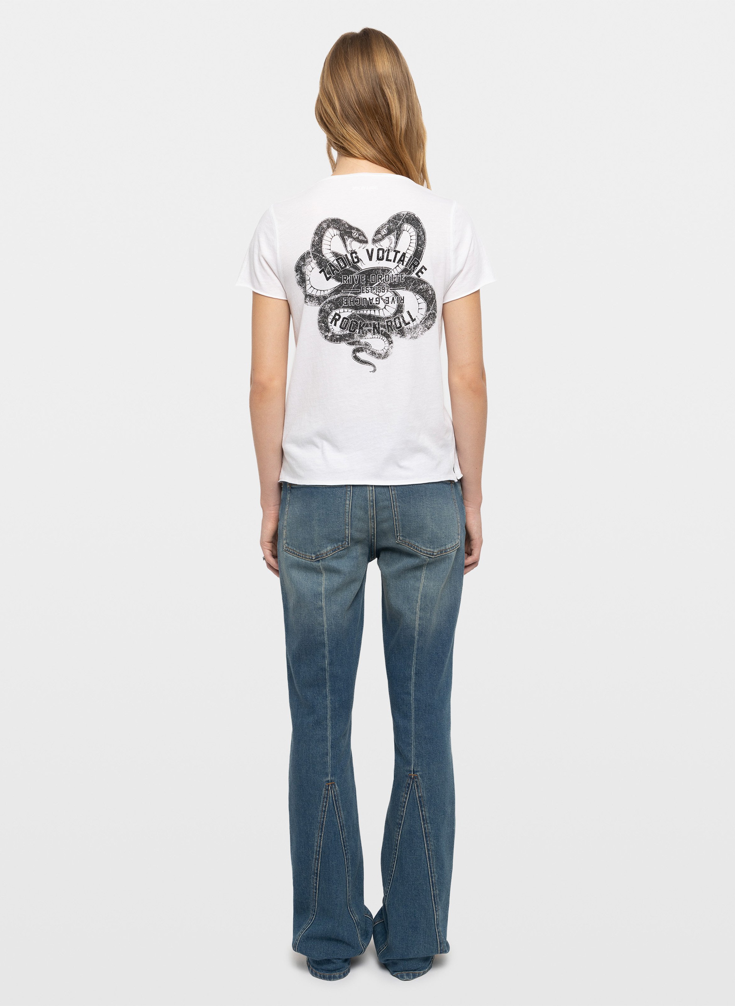 Gerade geschnittenes T-Shirt aus Baumwolle ZADIG&VOLTAIRE Weiss