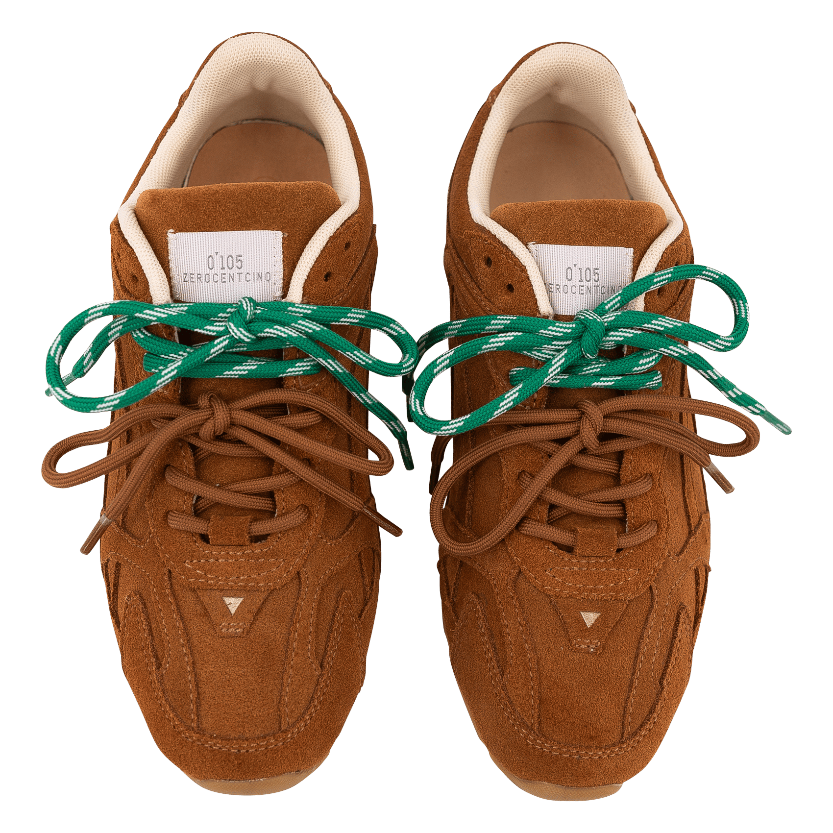 Leren sneakers met veters 0'105 Bruin