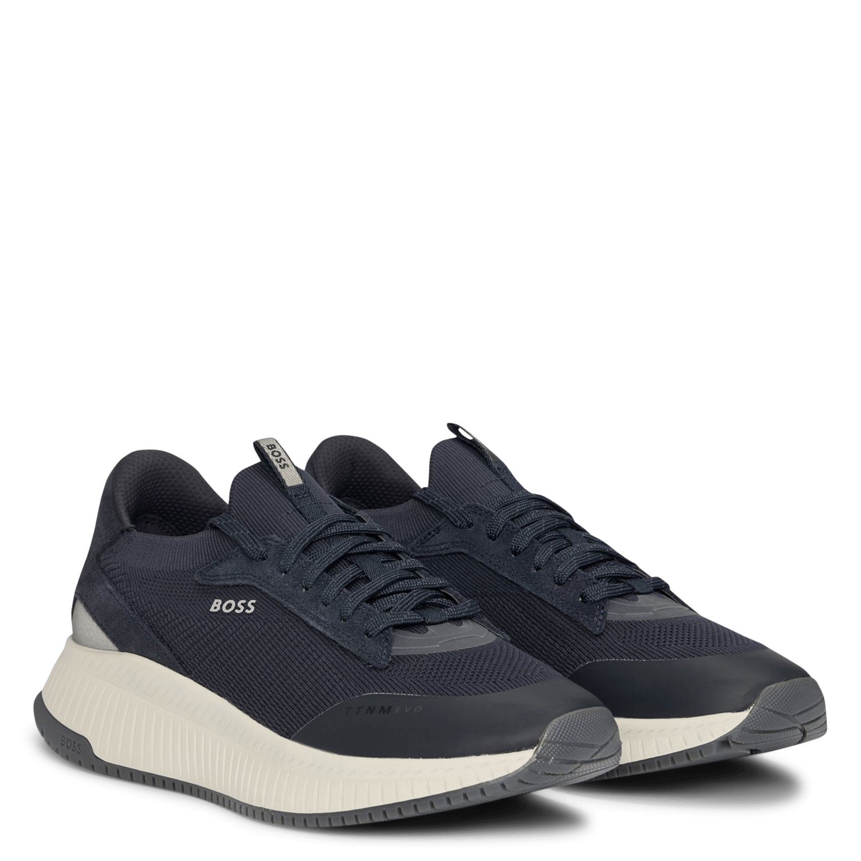 Canvas low-top sneakers BOSS Blue