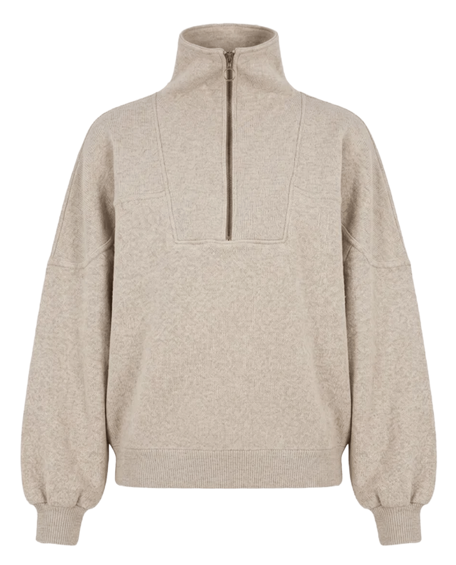 Sweat col montant zippé uni BY BAR Doré