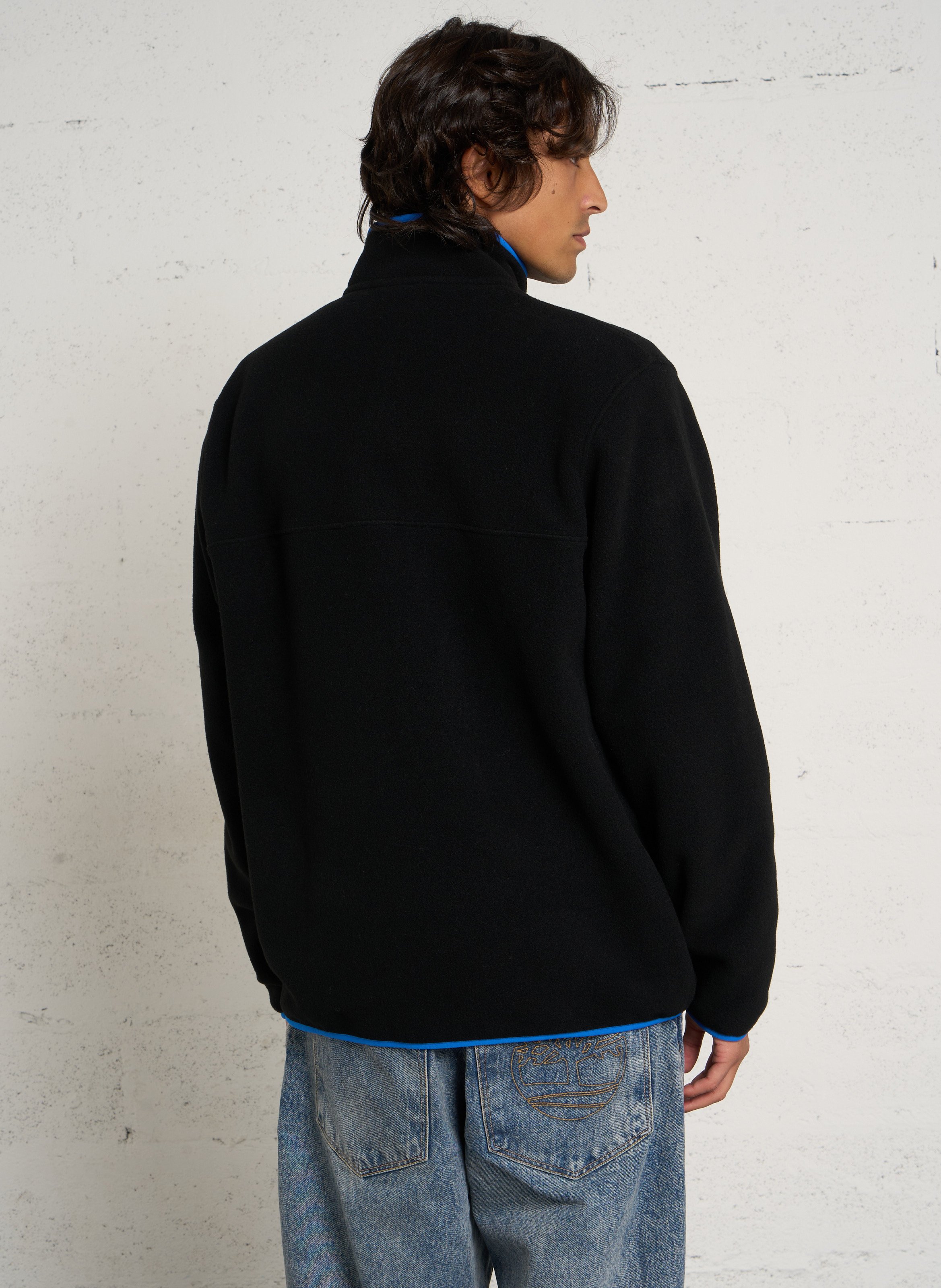 Weites Sweatshirt mit geknöpftem Stehkragen PATAGONIA Schwarz
