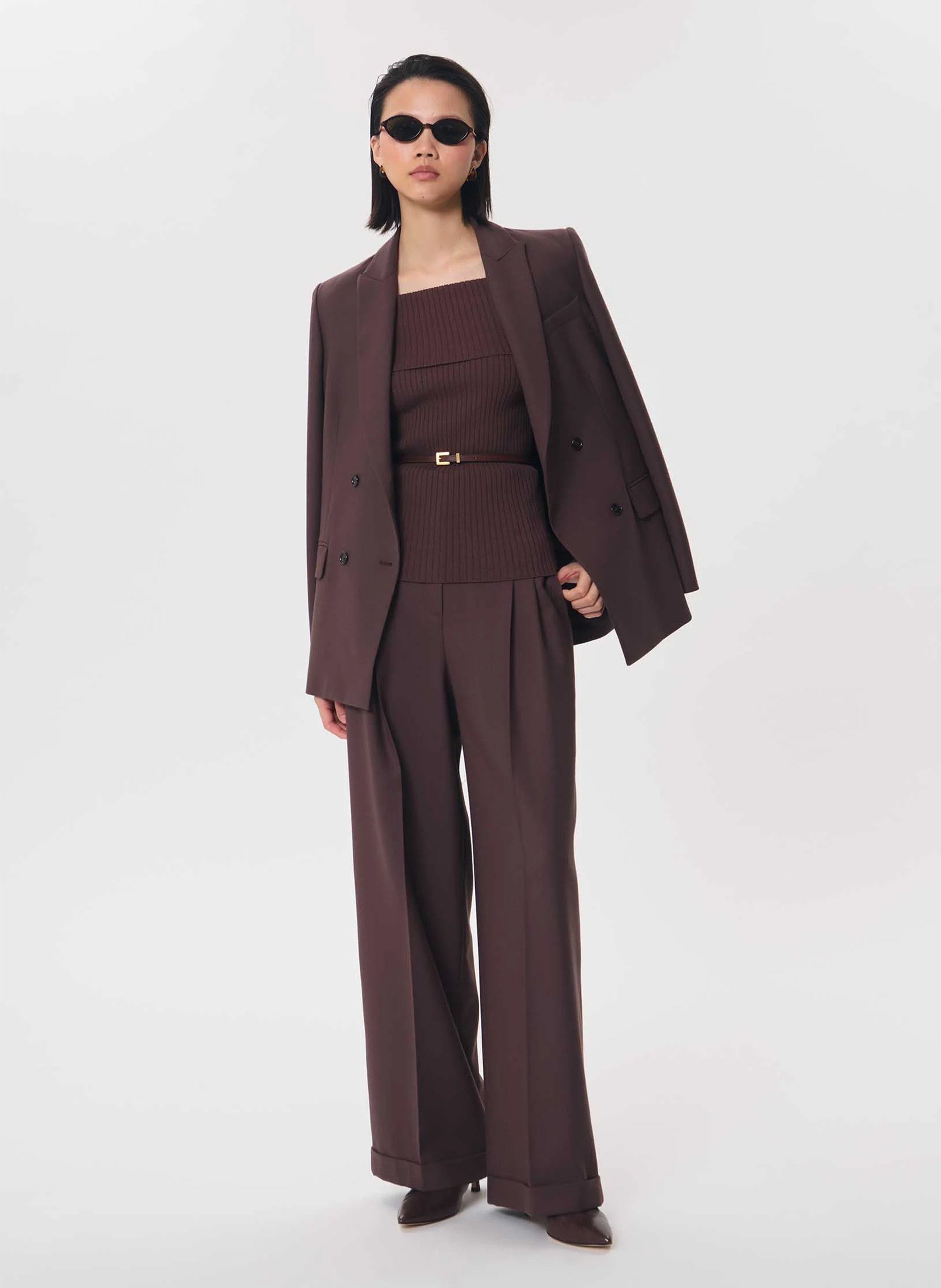 Straight fit, Bardot neckline TARA JARMON Brown