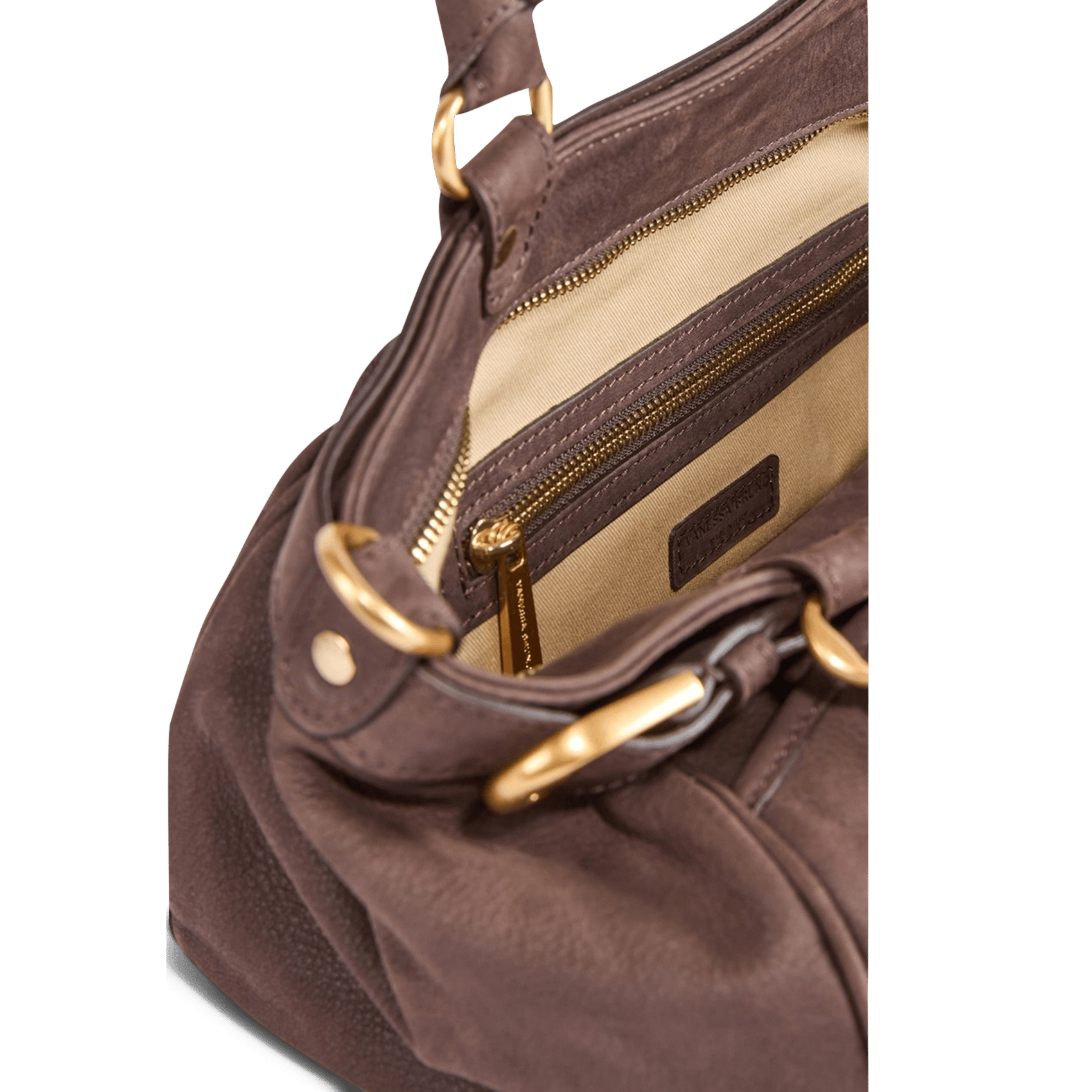 Handtasche aus Leder VANESSA BRUNO Braun