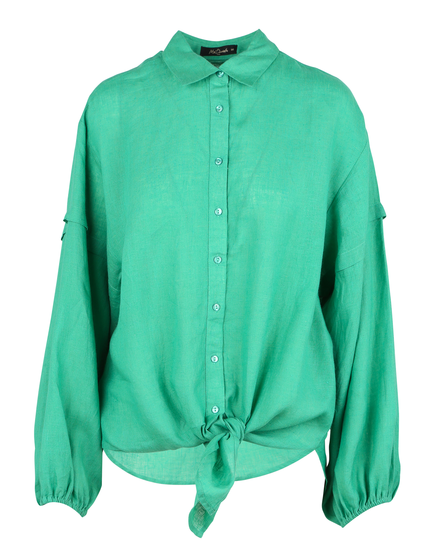 Loose-fit linen shirt Green