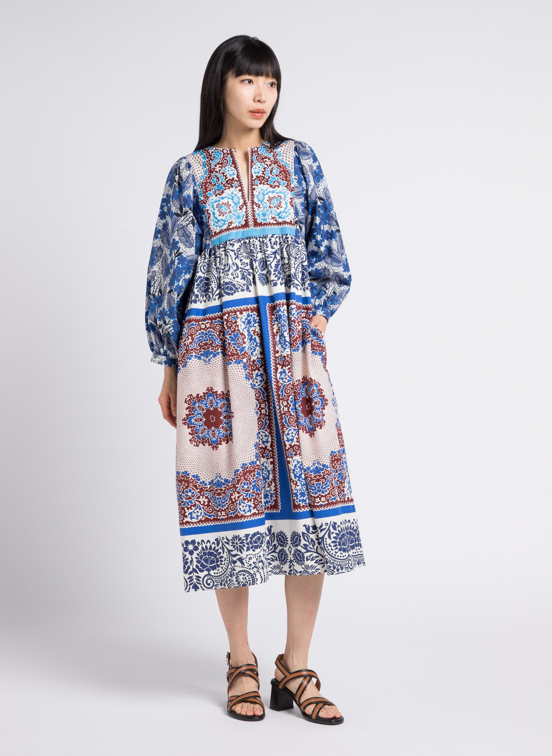 Heeled leather sandals BILLI BI Multicolored