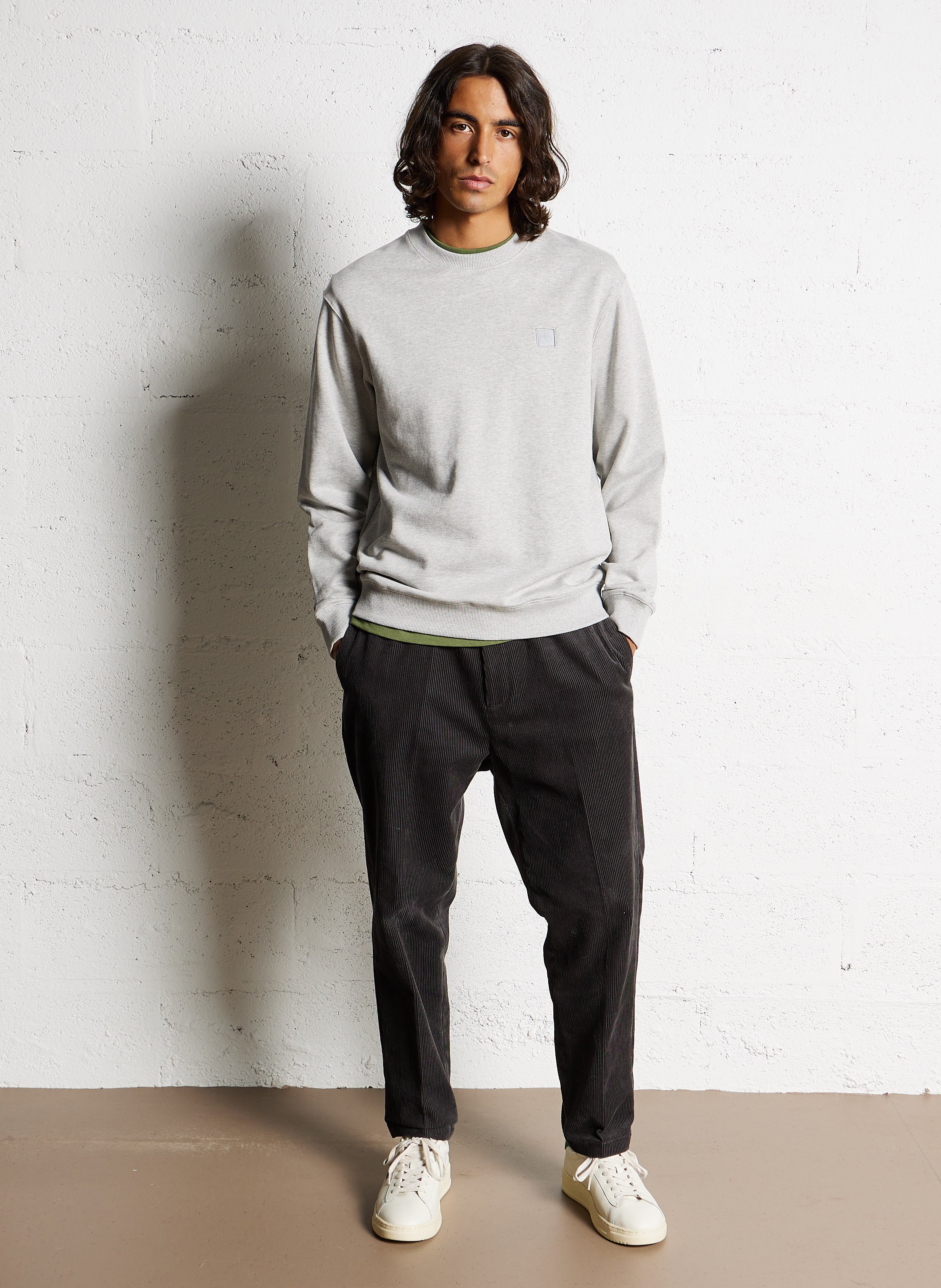 Weites Rundhals-Sweatshirt aus Baumwolle SCOTCH AND SODA Grau