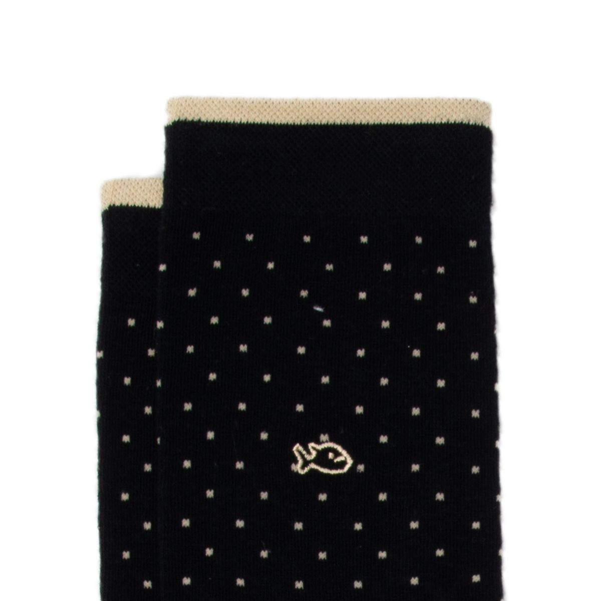 Combed cotton socks with polka dots BILLYBELT Black