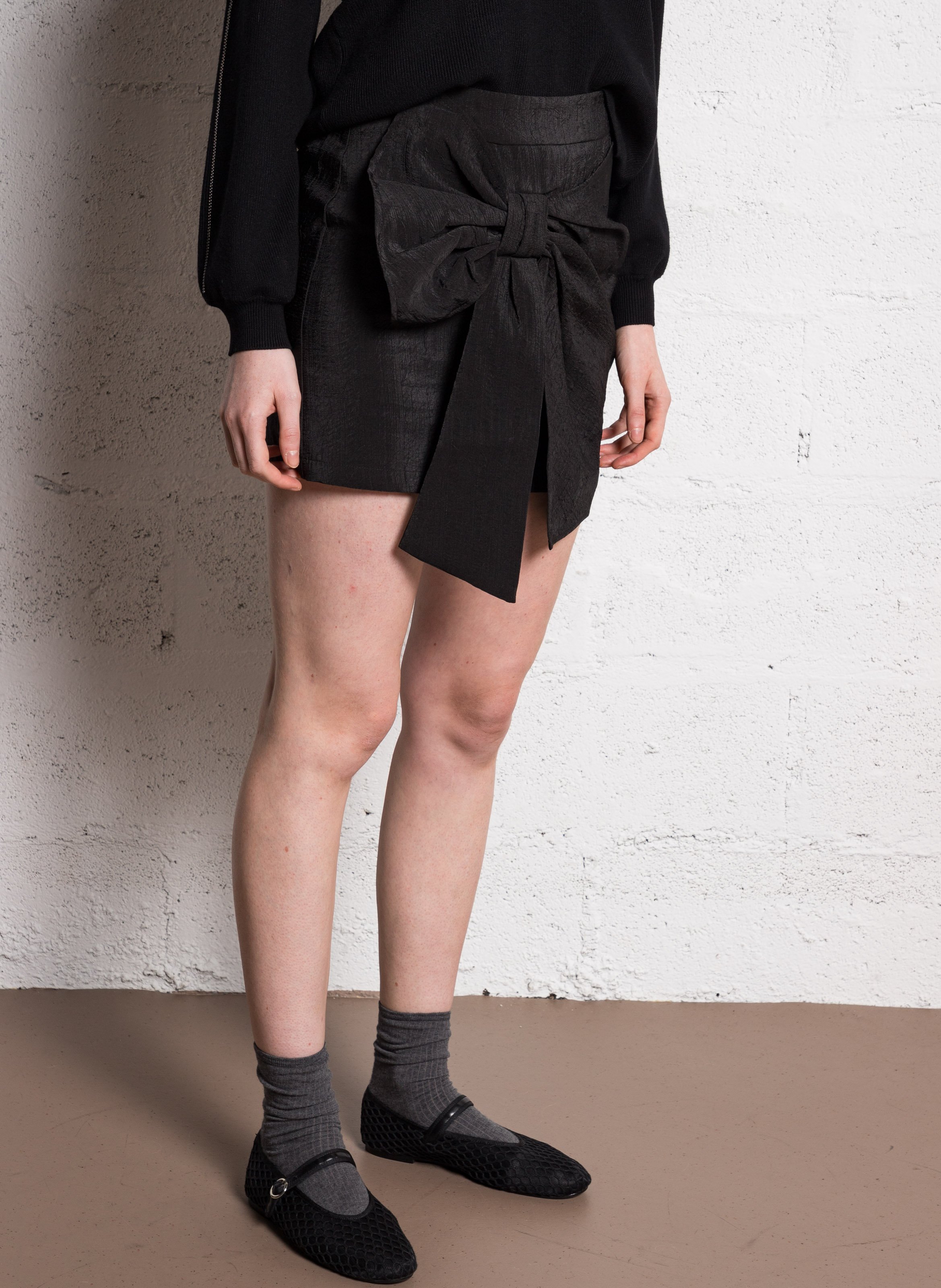 Jupe courte avec nœud  VILA Noir