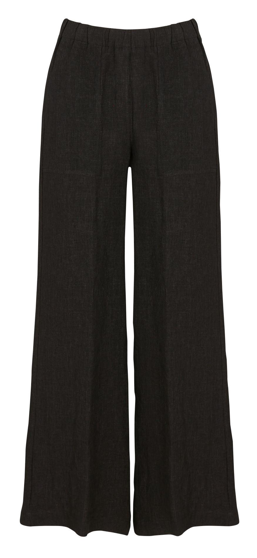 Straight linen trousers DIEGA Black