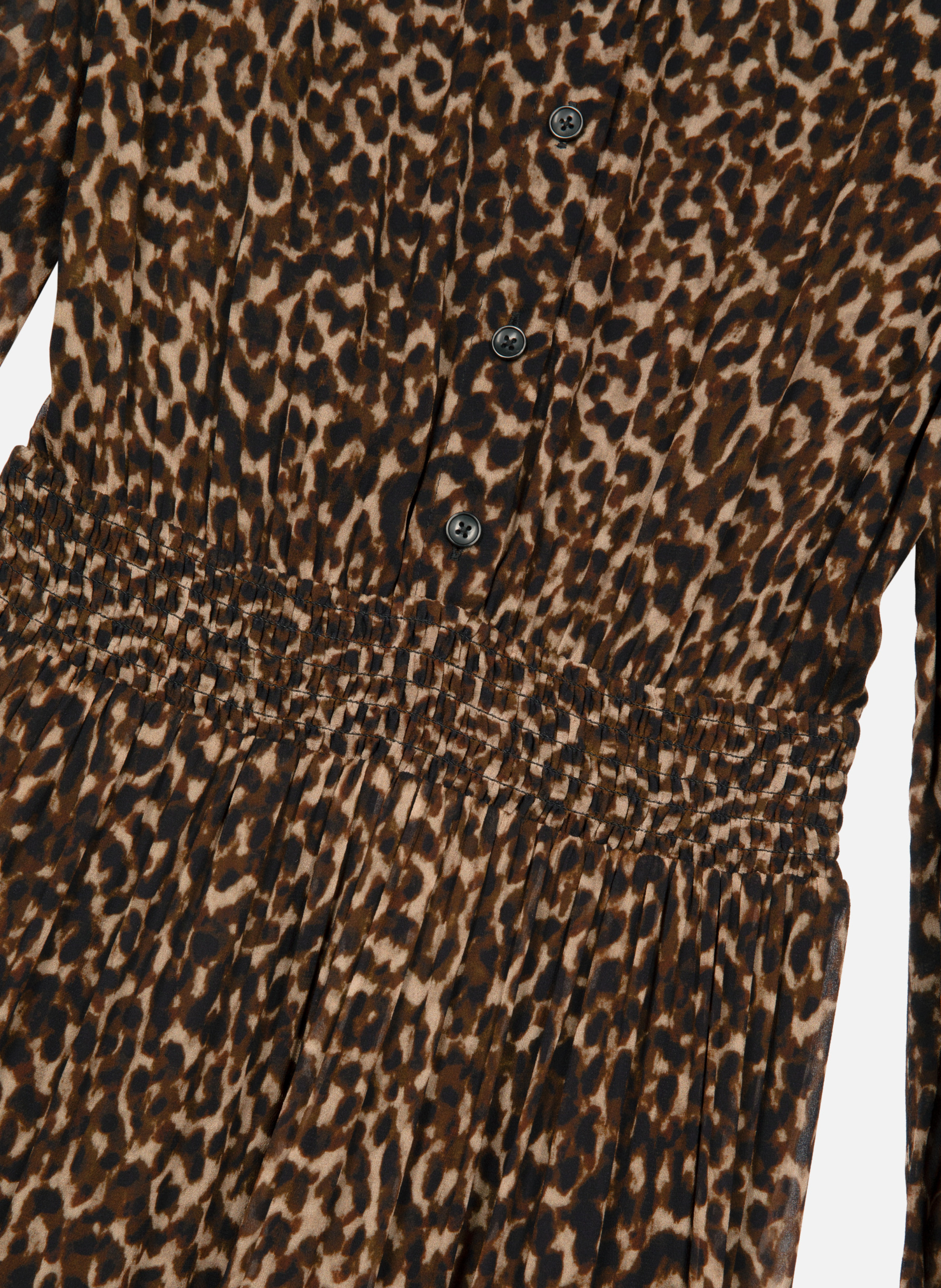 Leopard print long dress with ruffles THE KOOPLES Multicolored