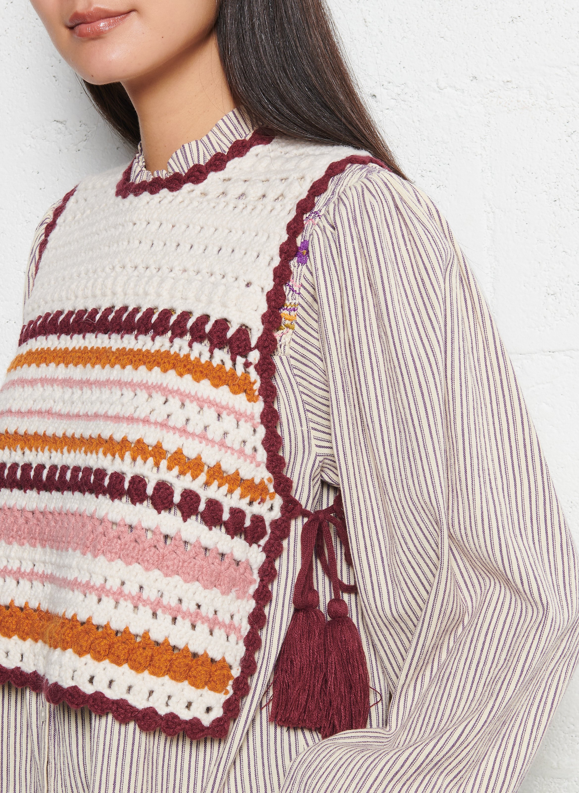 Striped seaside-inspired cardigan with wool LOUISE MISHA Multicolored