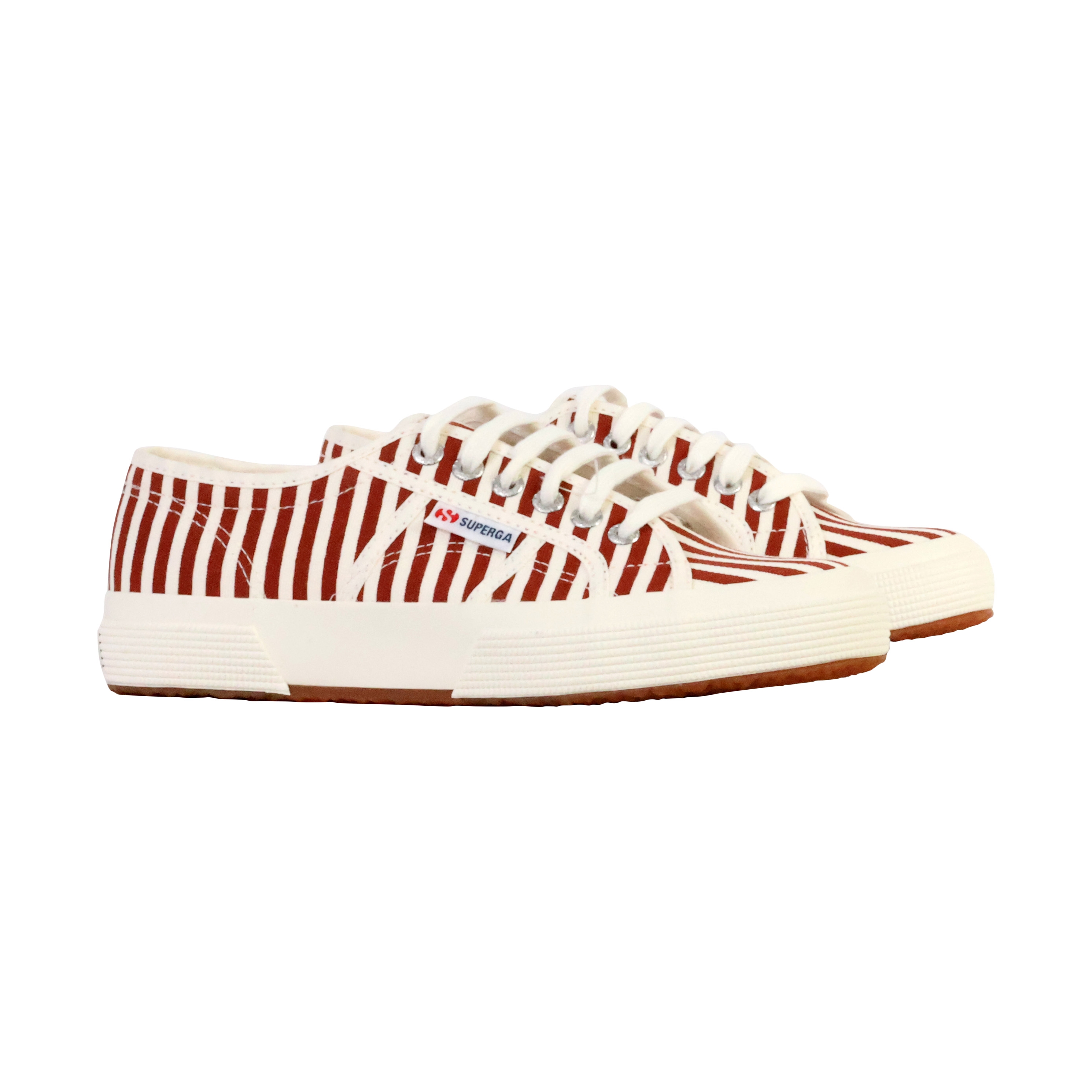 Superga Stripes Print Lace-Up Sneakers SUPERGA Red