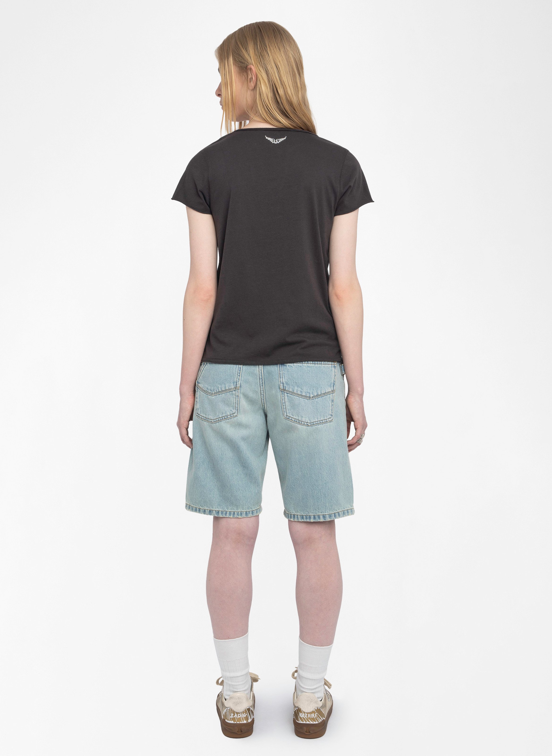 Tee-shirt droit en coton bio ZADIG&VOLTAIRE Marron