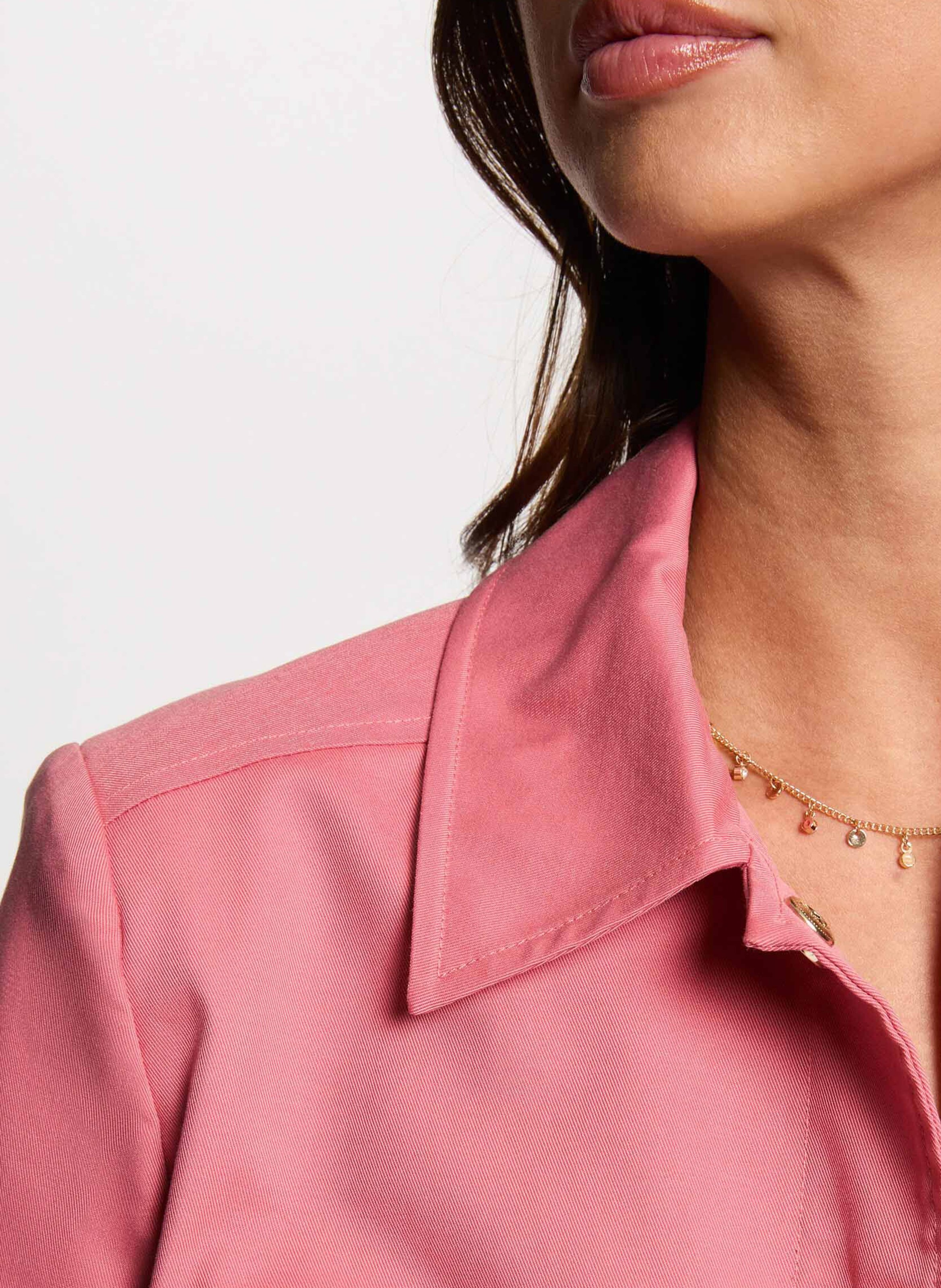 Kurze gerade Knopfleiste Jacke uni MORGAN Rosa