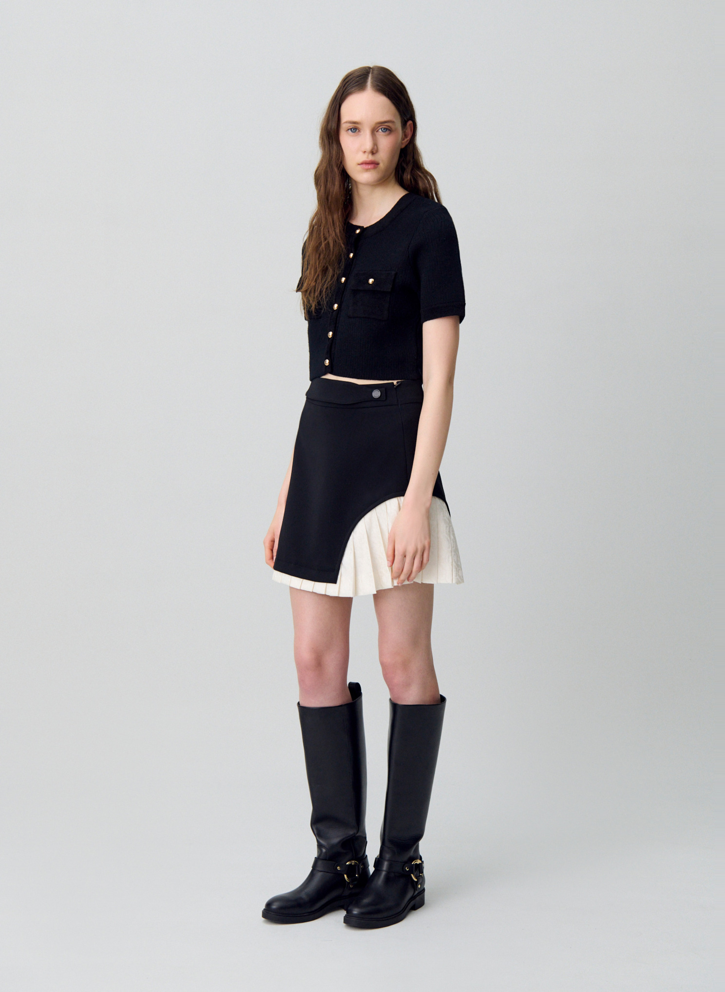 Jupe courte bicolore CLAUDIE PIERLOT Multicolore