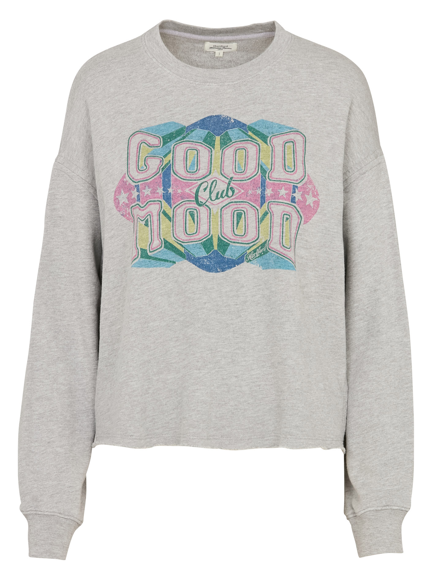 Sweat ample col rond imprimé en coton mélangé HARTFORD Multicolore