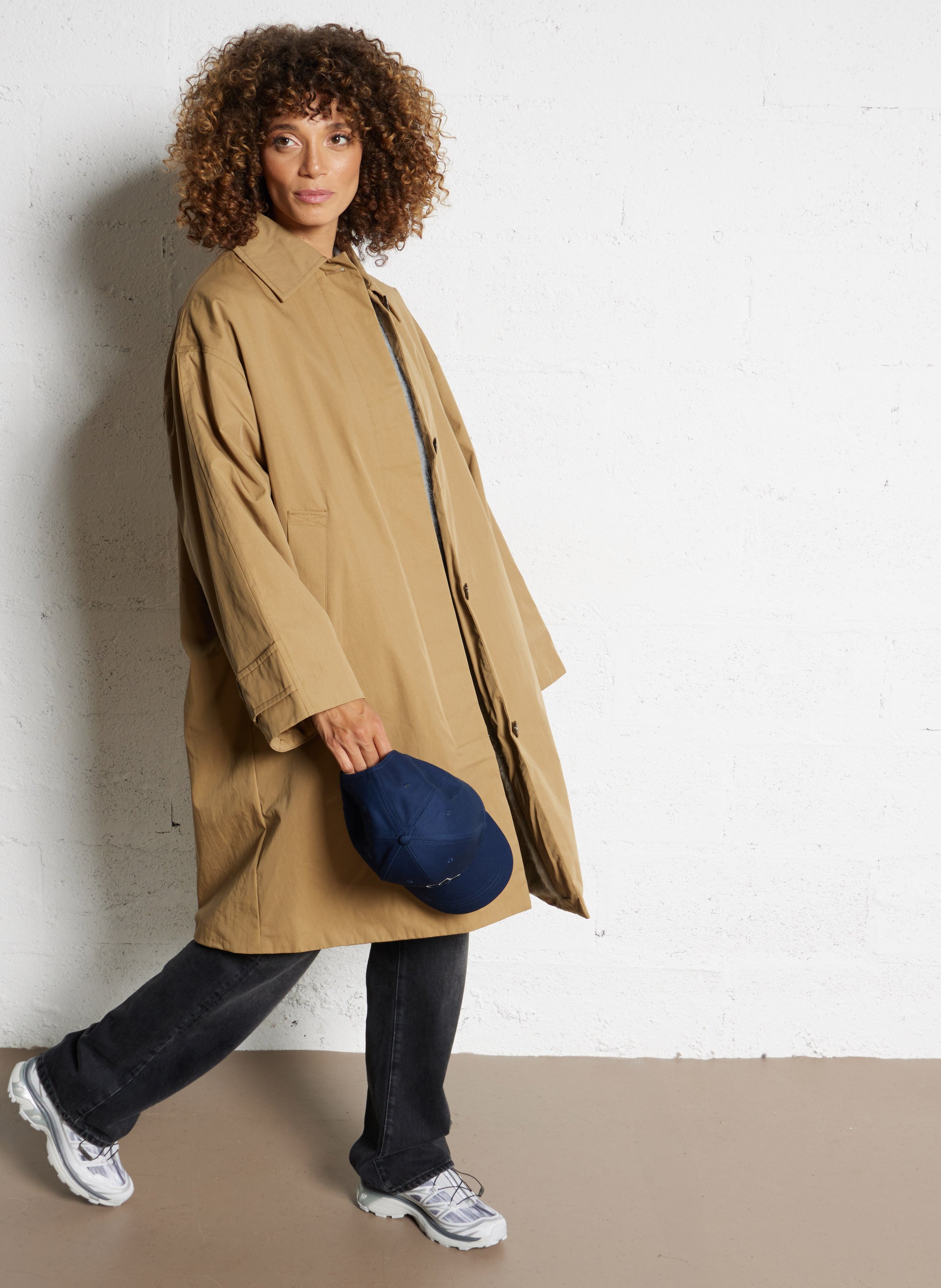 Oversized trenchcoat | katoenblend BELLEROSE Beige