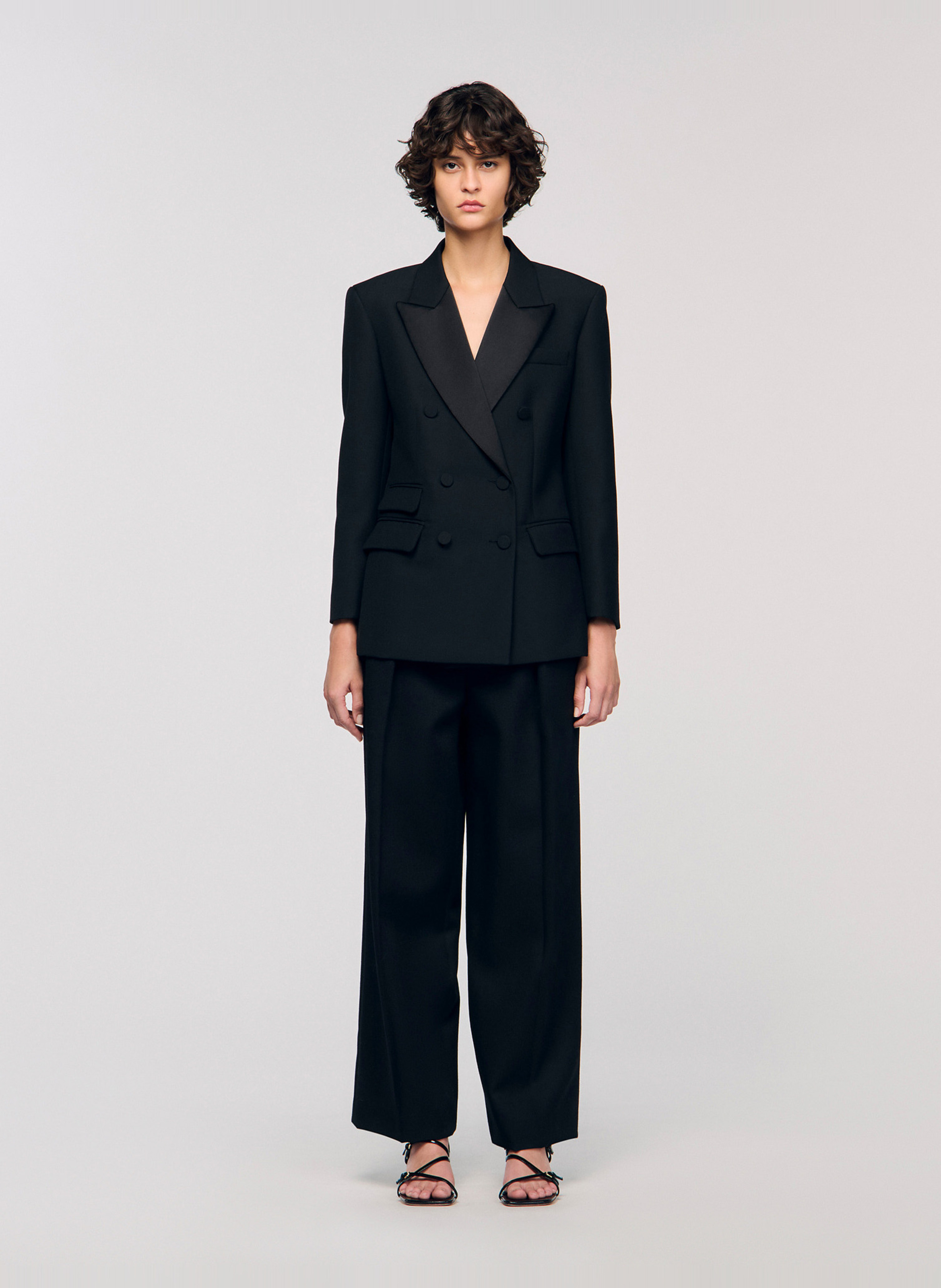 Getailleerd smokingjasje SANDRO Zwart