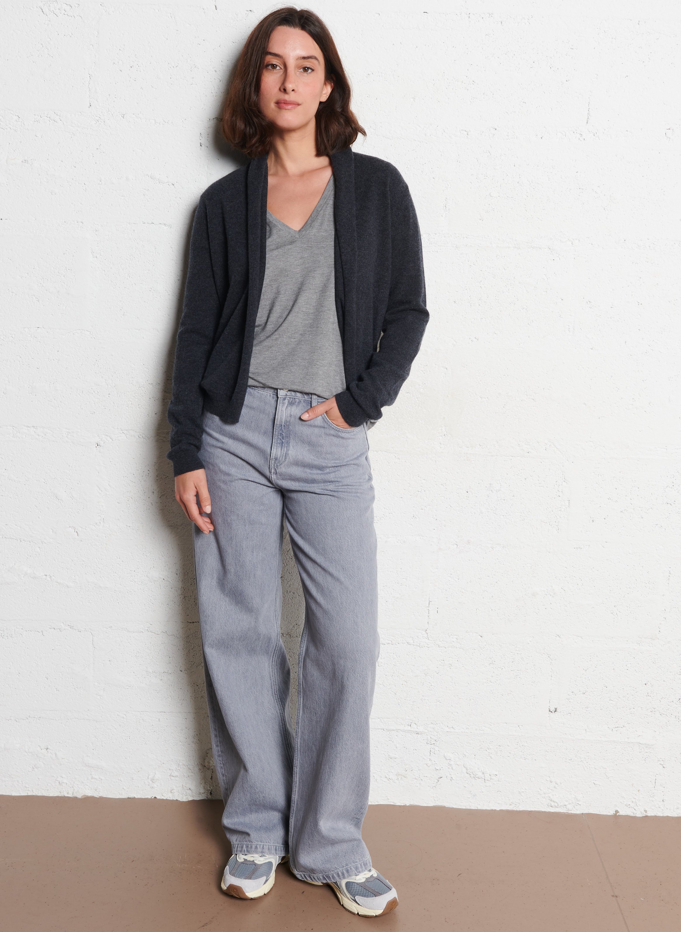 Kasjmier vest MAJESTIC FILATURES Grijs