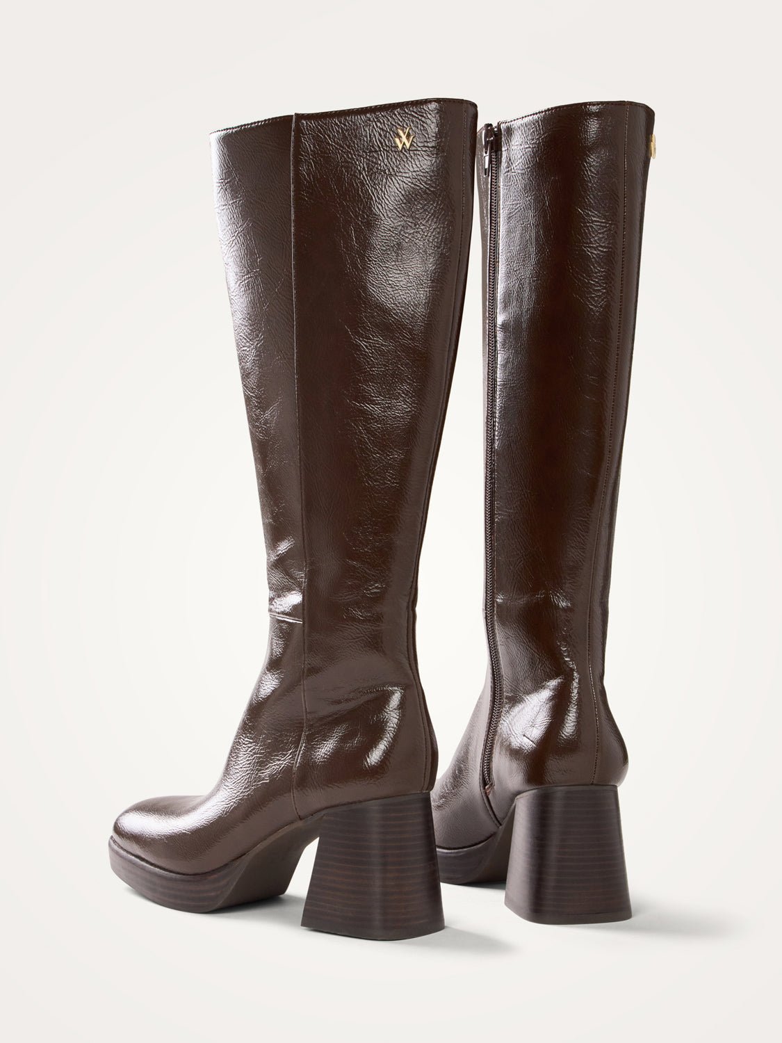 Bottes plateformes à talon VANESSA WU Marron