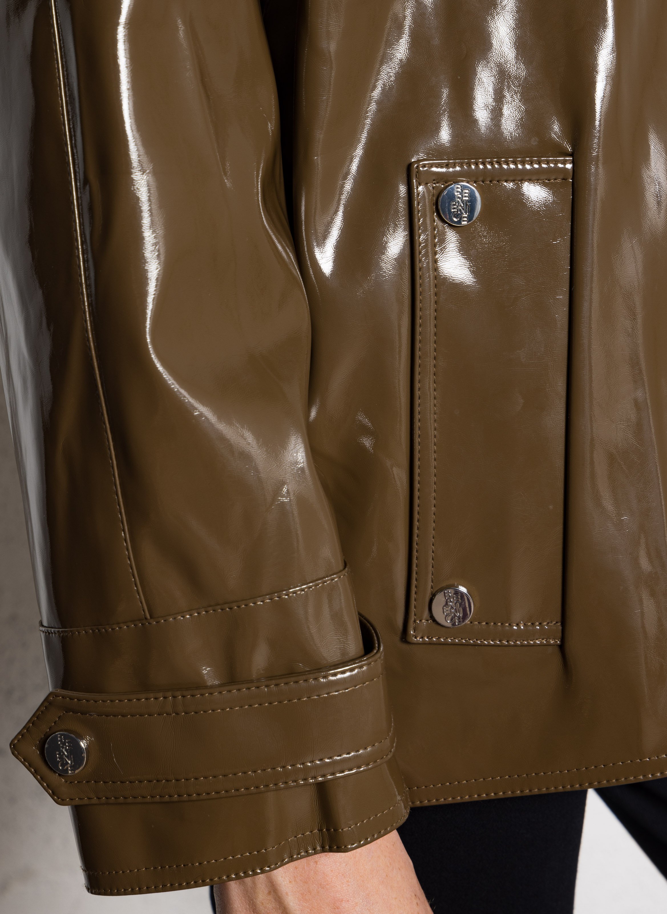 Veste ample col montant BERENICE Marron