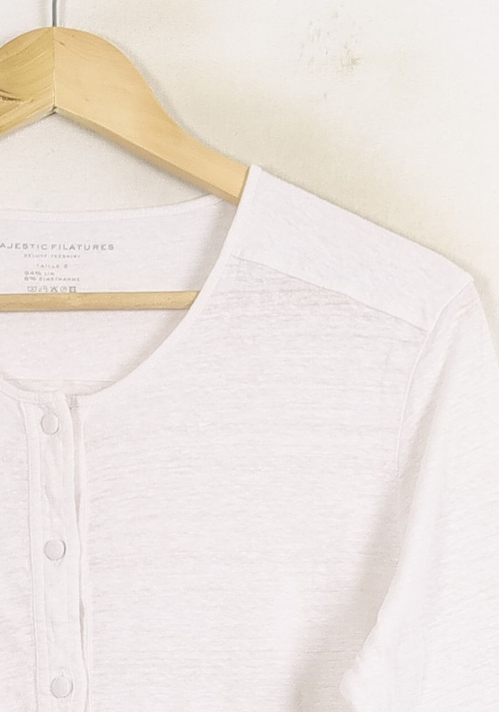 Cardigan MAJESTIC FILATURES - SECONDE MAIN White