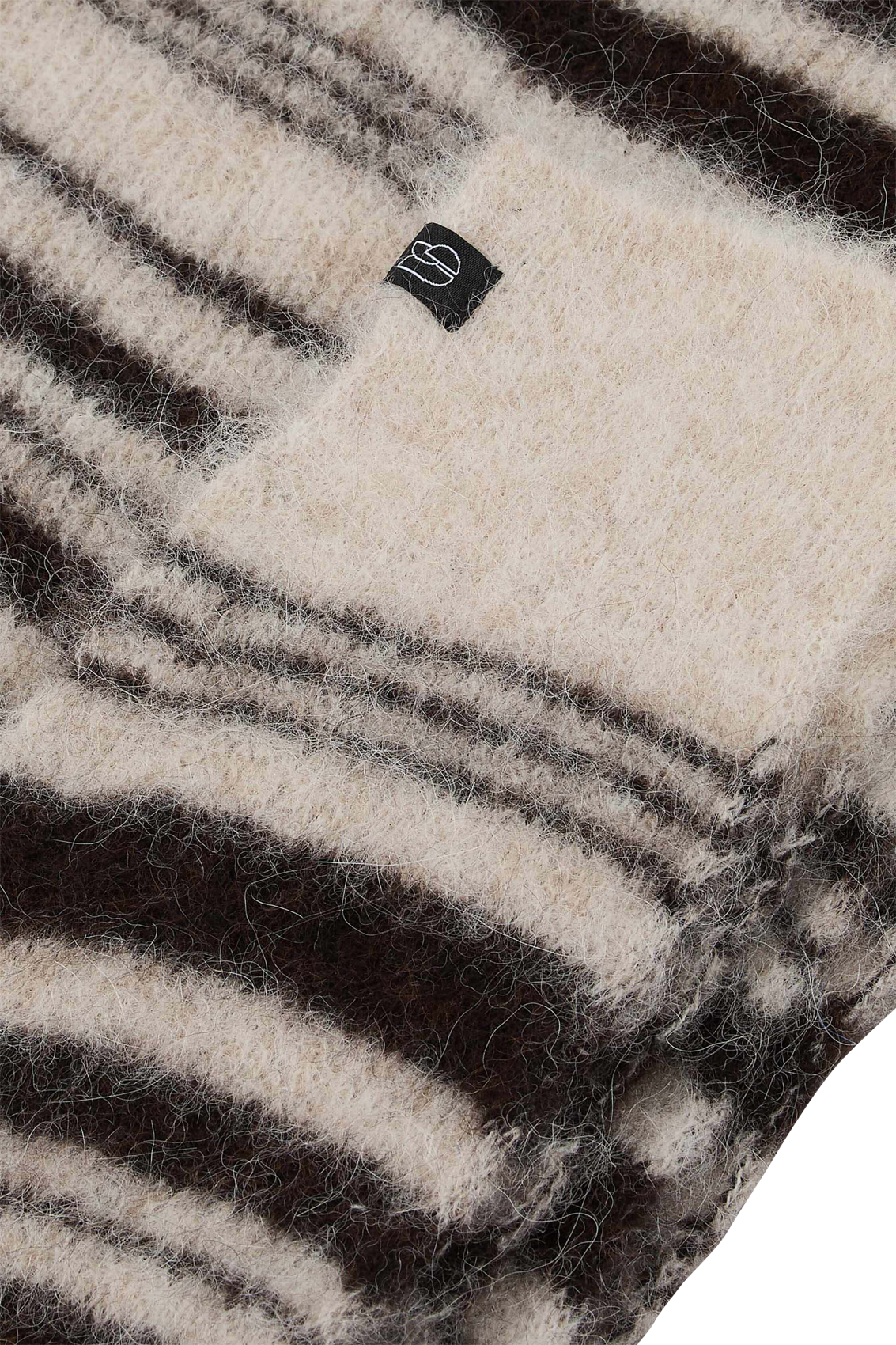 Echarpe en alpaga mélangé BA&SH Marron