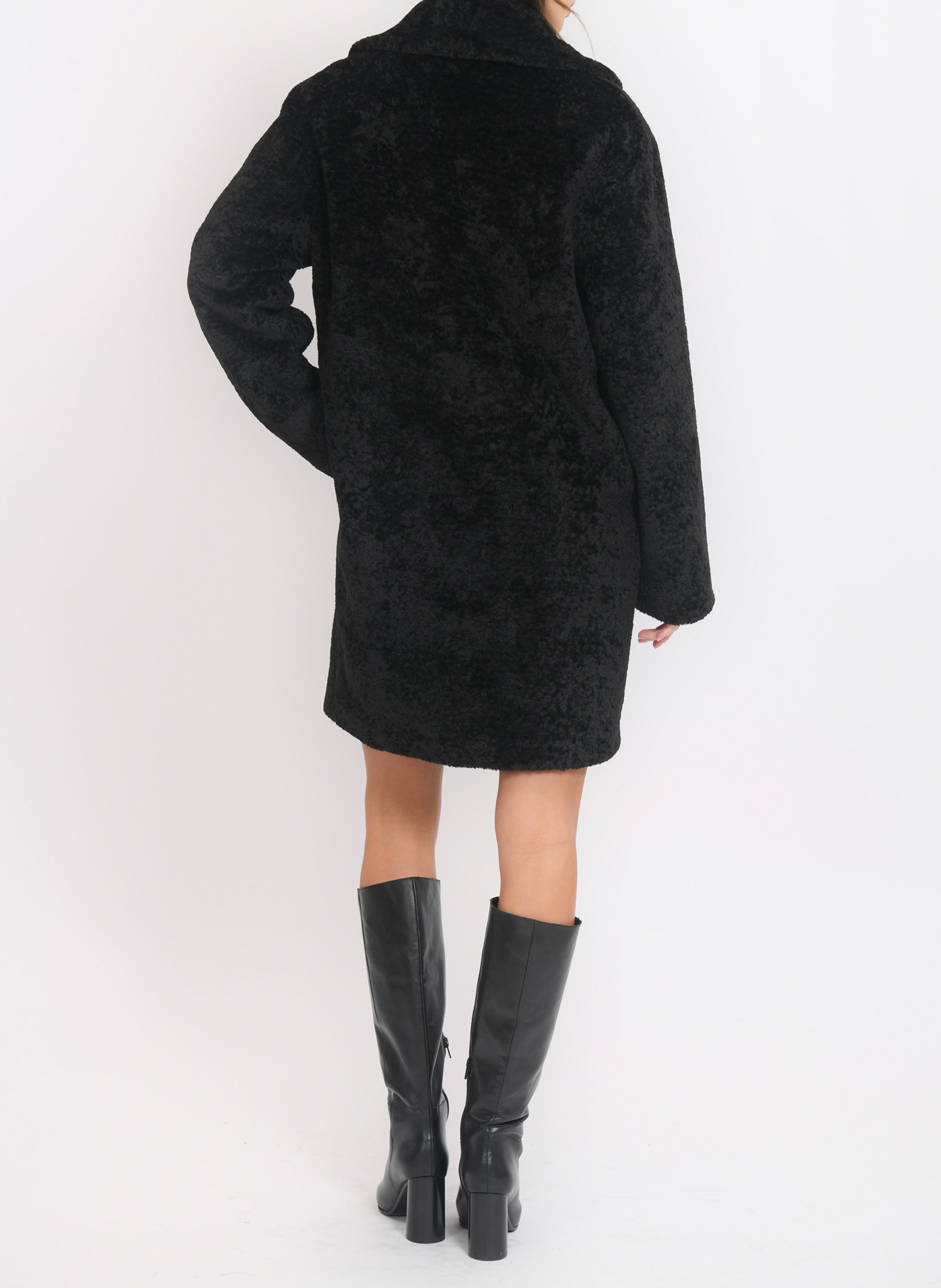 Manteau droit col tailleur KOOKAI Noir