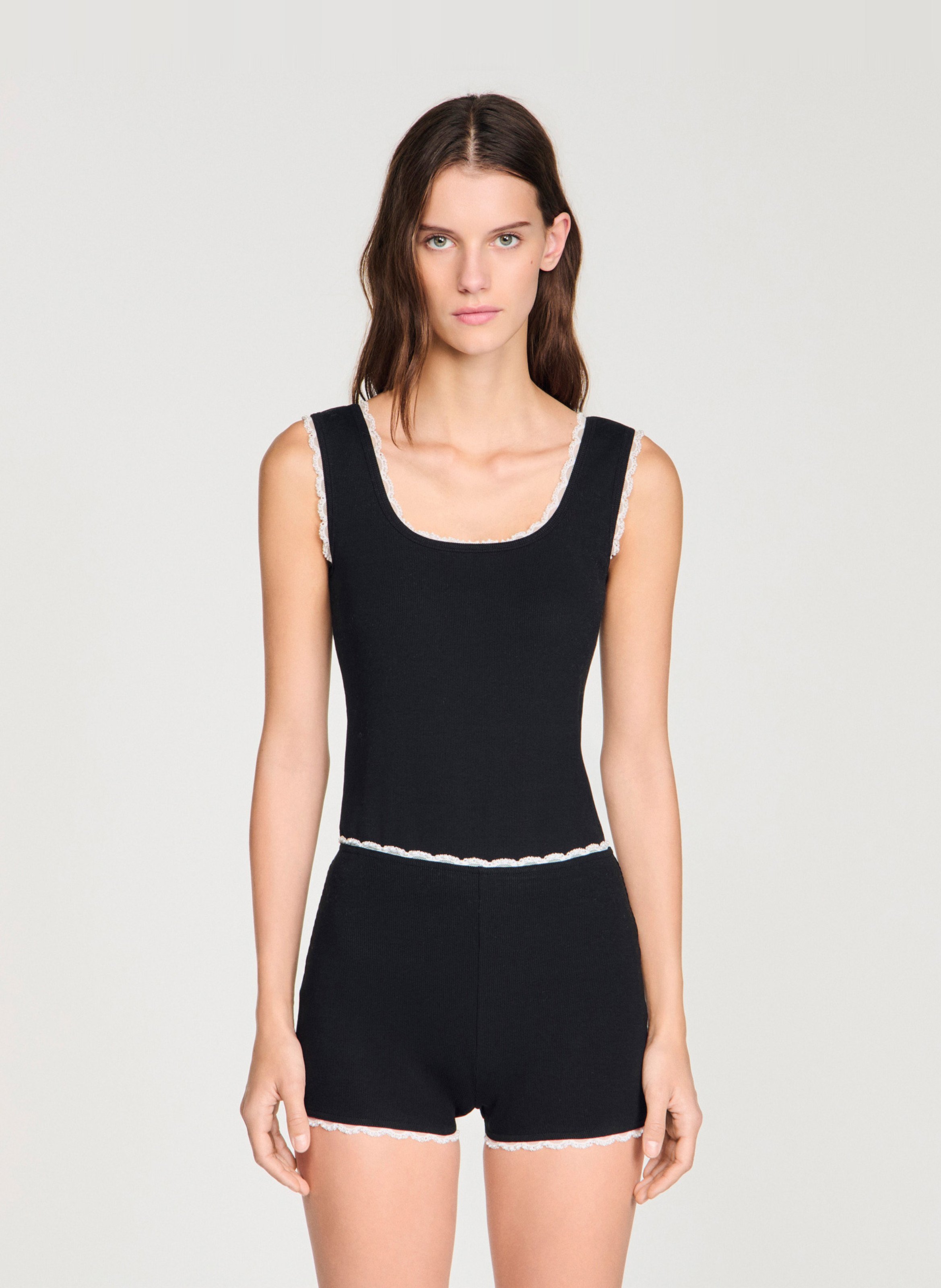 Shorty en coton SANDRO Noir