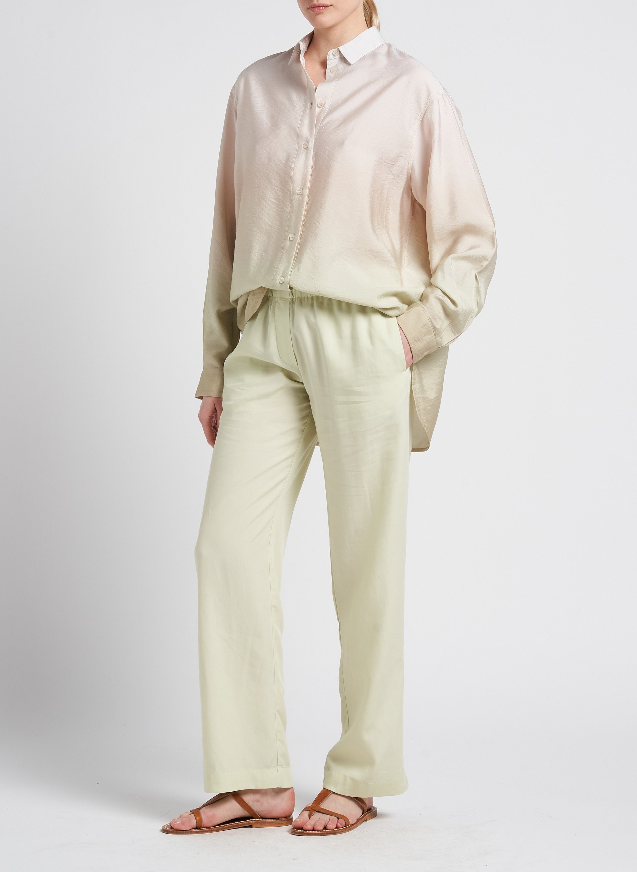 Chemise col classique imprimé tie and dye SAMSOE SAMSOE Beige