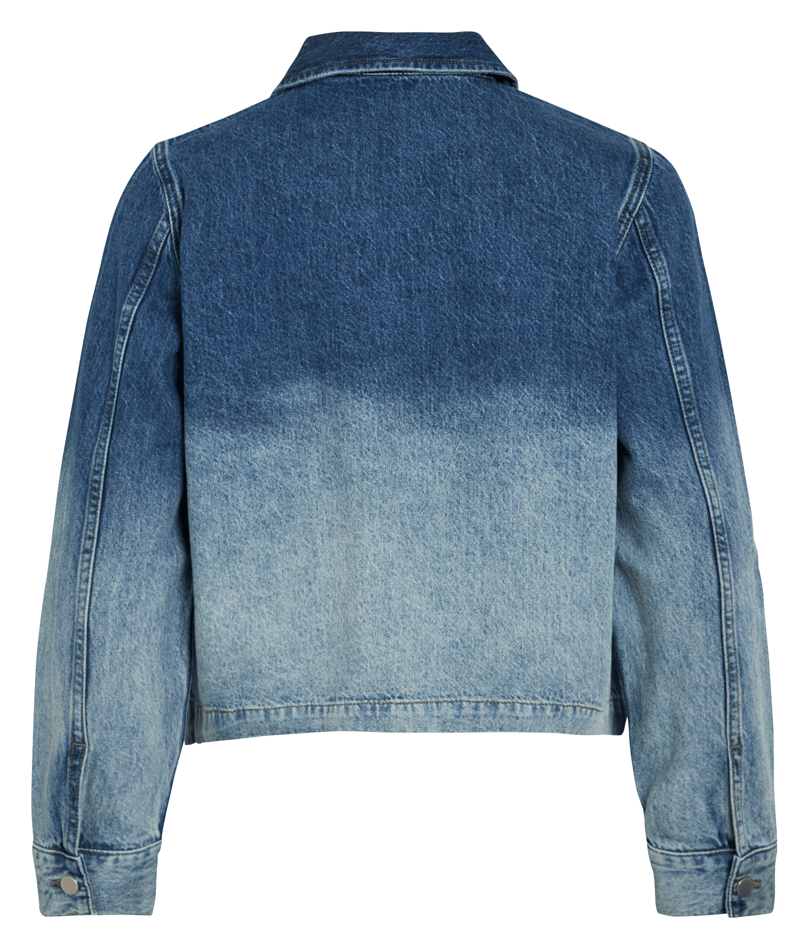 Straight cotton-blend jacket with classic collar VILA Blue