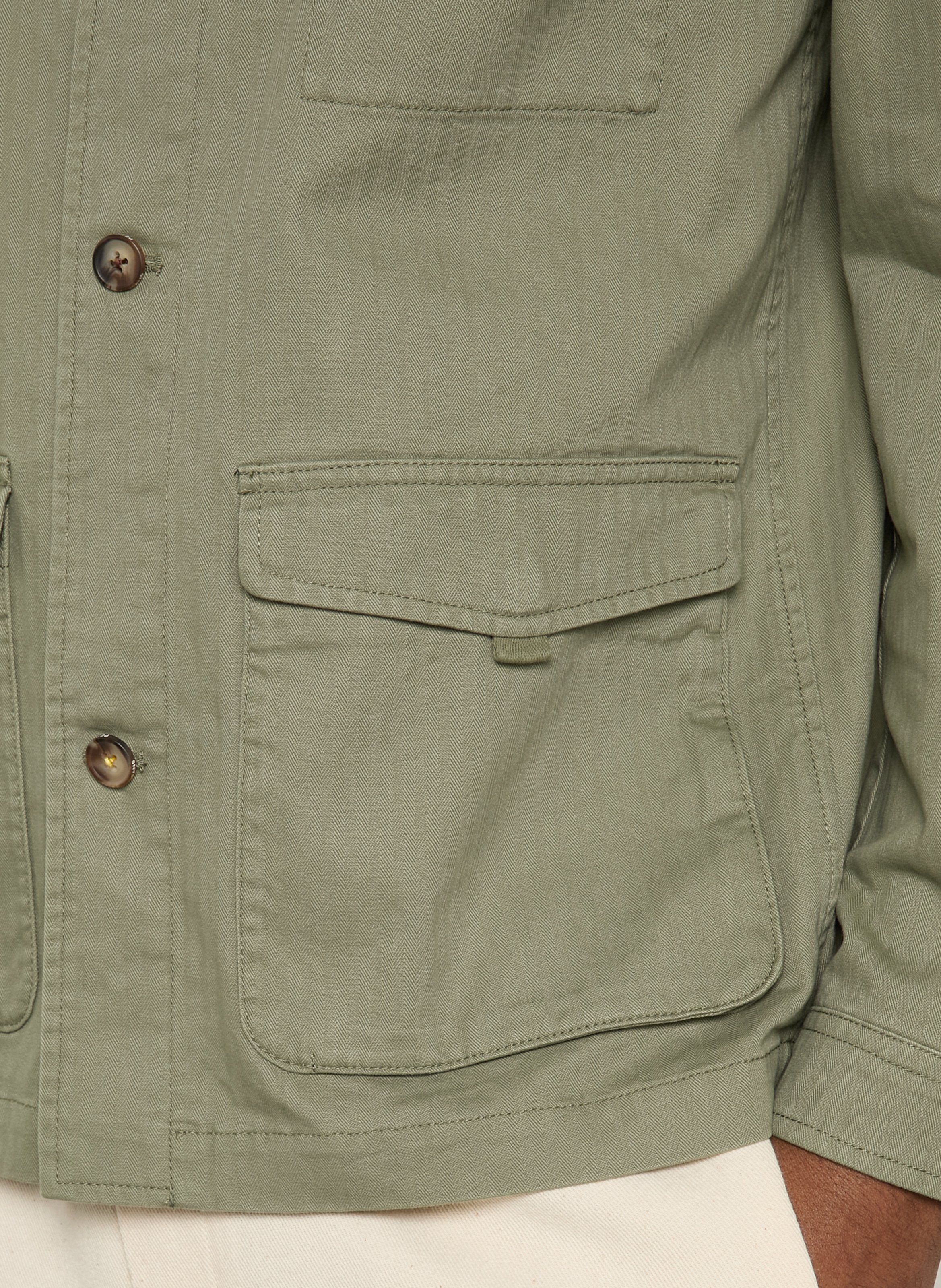 Cotton jacket with classic collar PEPE JEANS Green