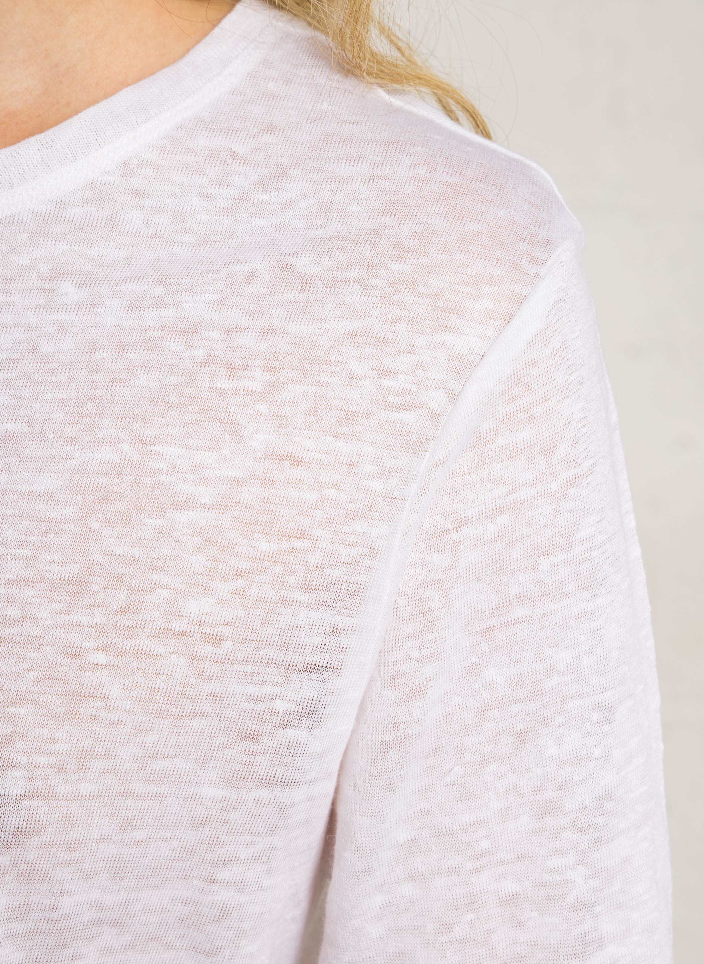 Tee-shirt manches courtes en lin DES PETITS HAUTS Beige