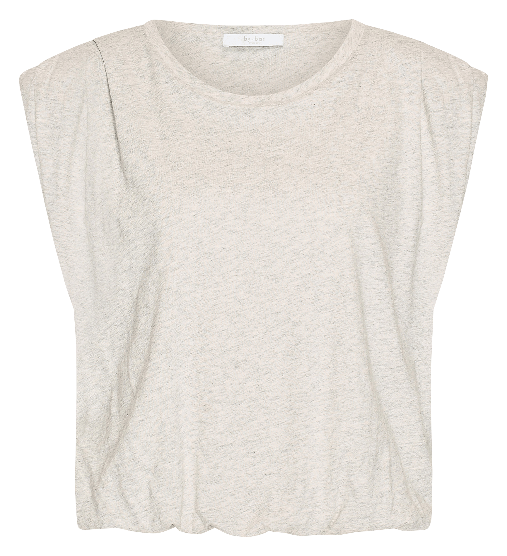Top van biokatoen met ronde hals BY BAR Grijs