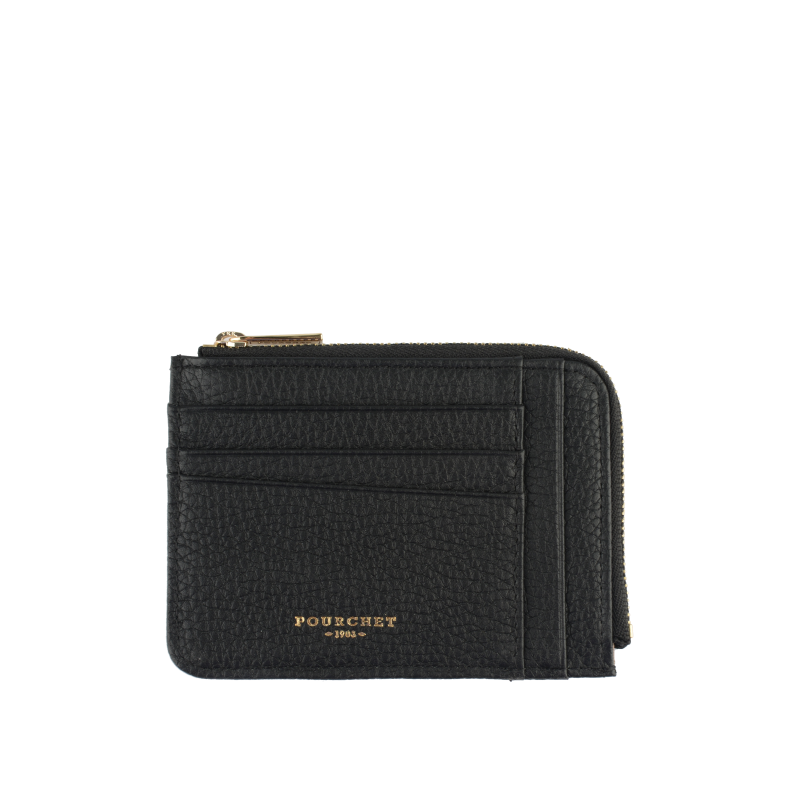 Portefeuille en cuir de vachette CLUB Noir