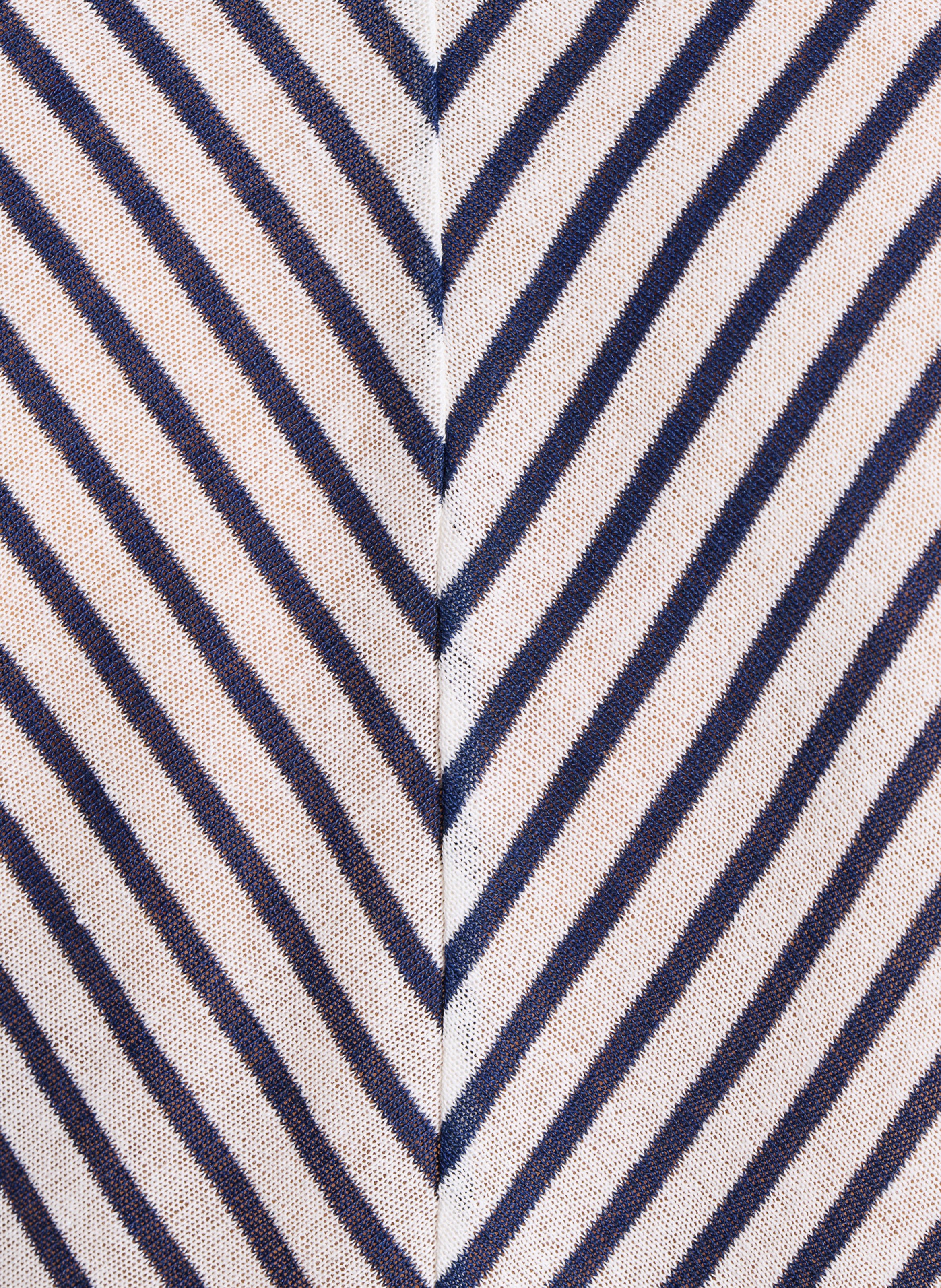 Pull oversize col rond en coton recyclé mélangé LA FEE MARABOUTEE Bleu