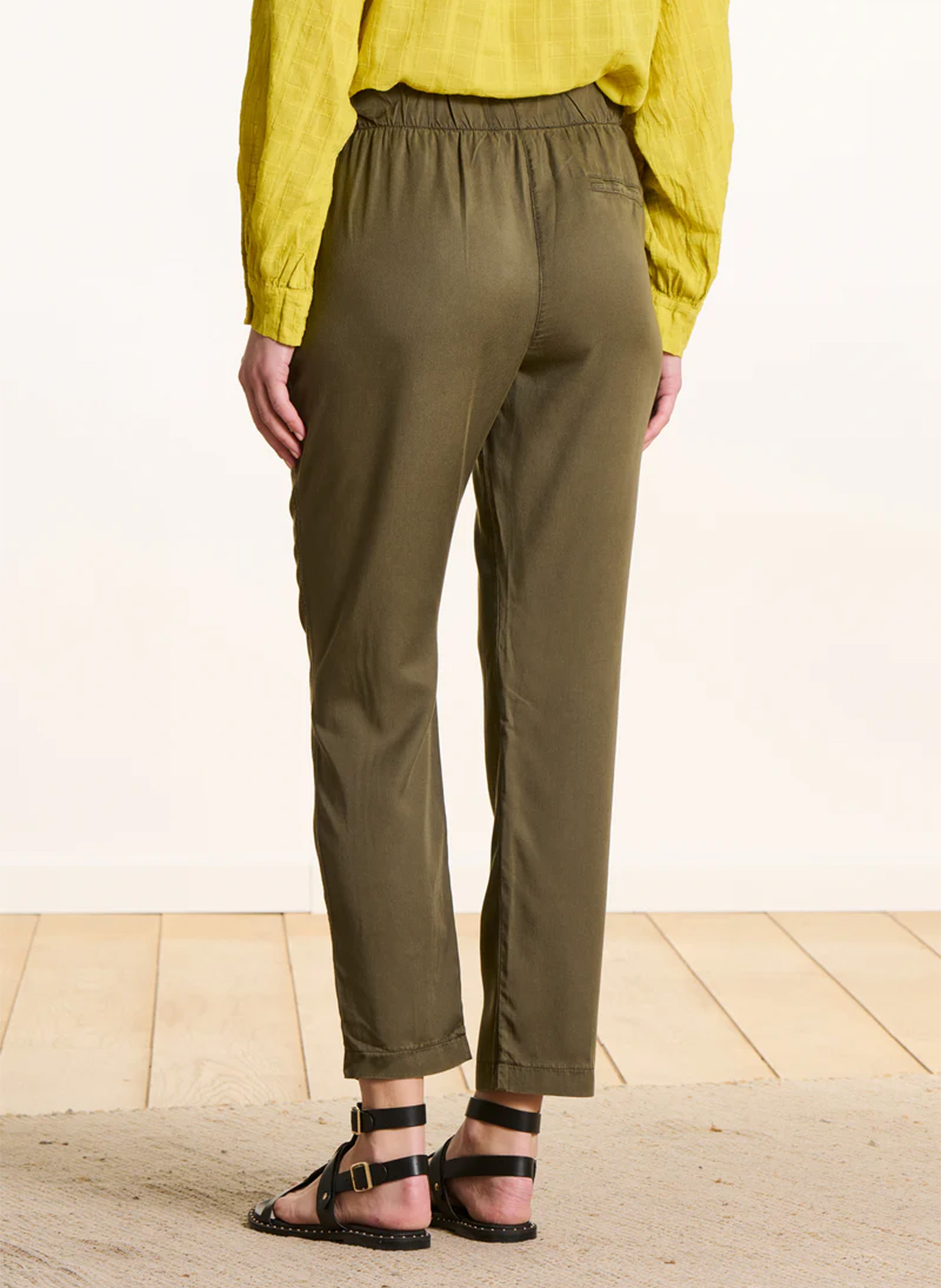 Rechte 7/8-broek Groen